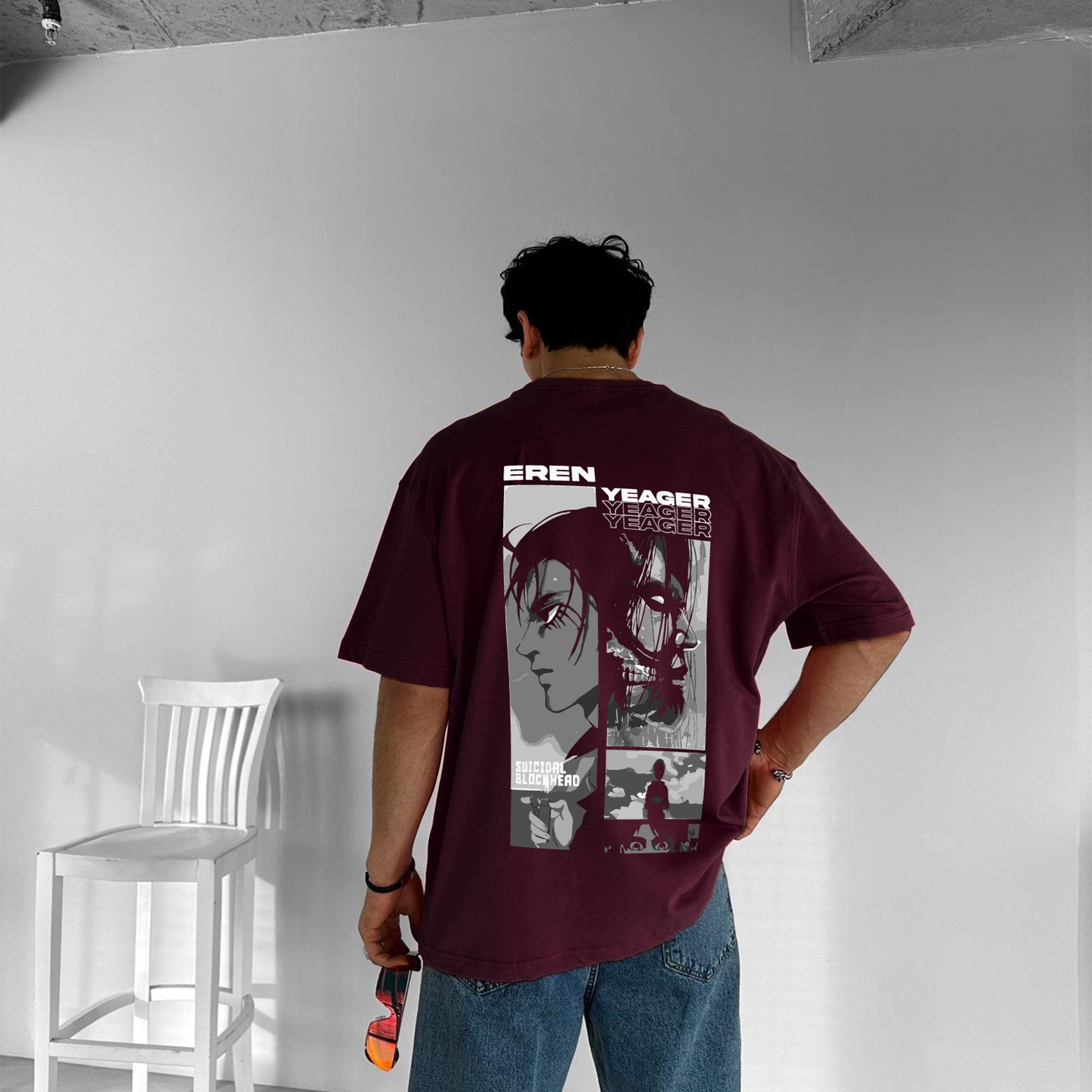 Purgendy "Eren" Printed Over size T-Shirt