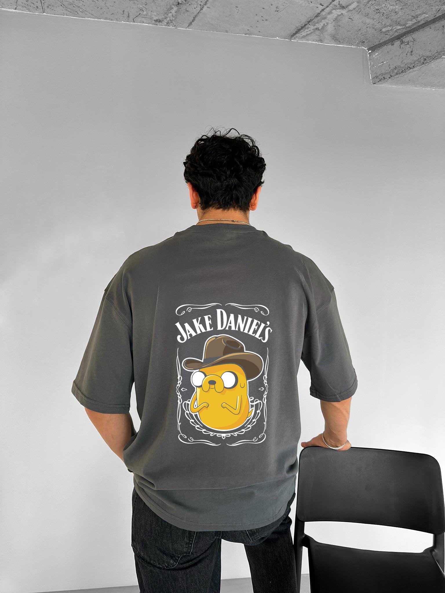 Smoke "Jake" Printed Over size T-Shirt