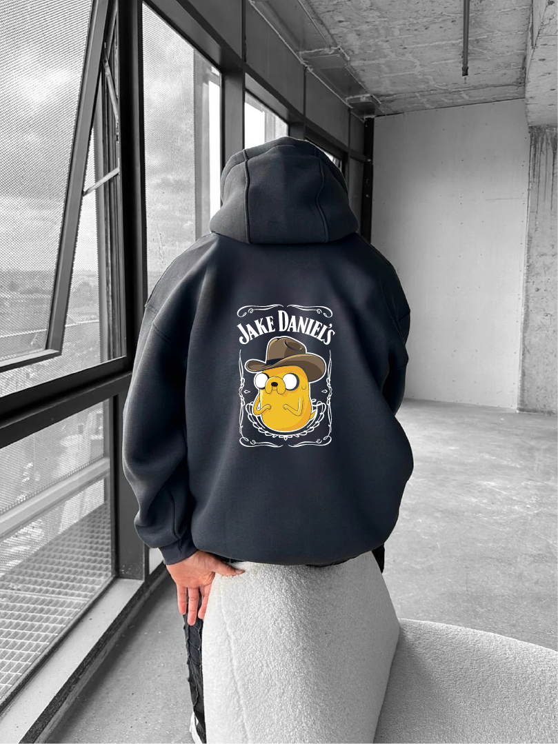 Smoked "Jake-Back" Printed Oversize Hoodie