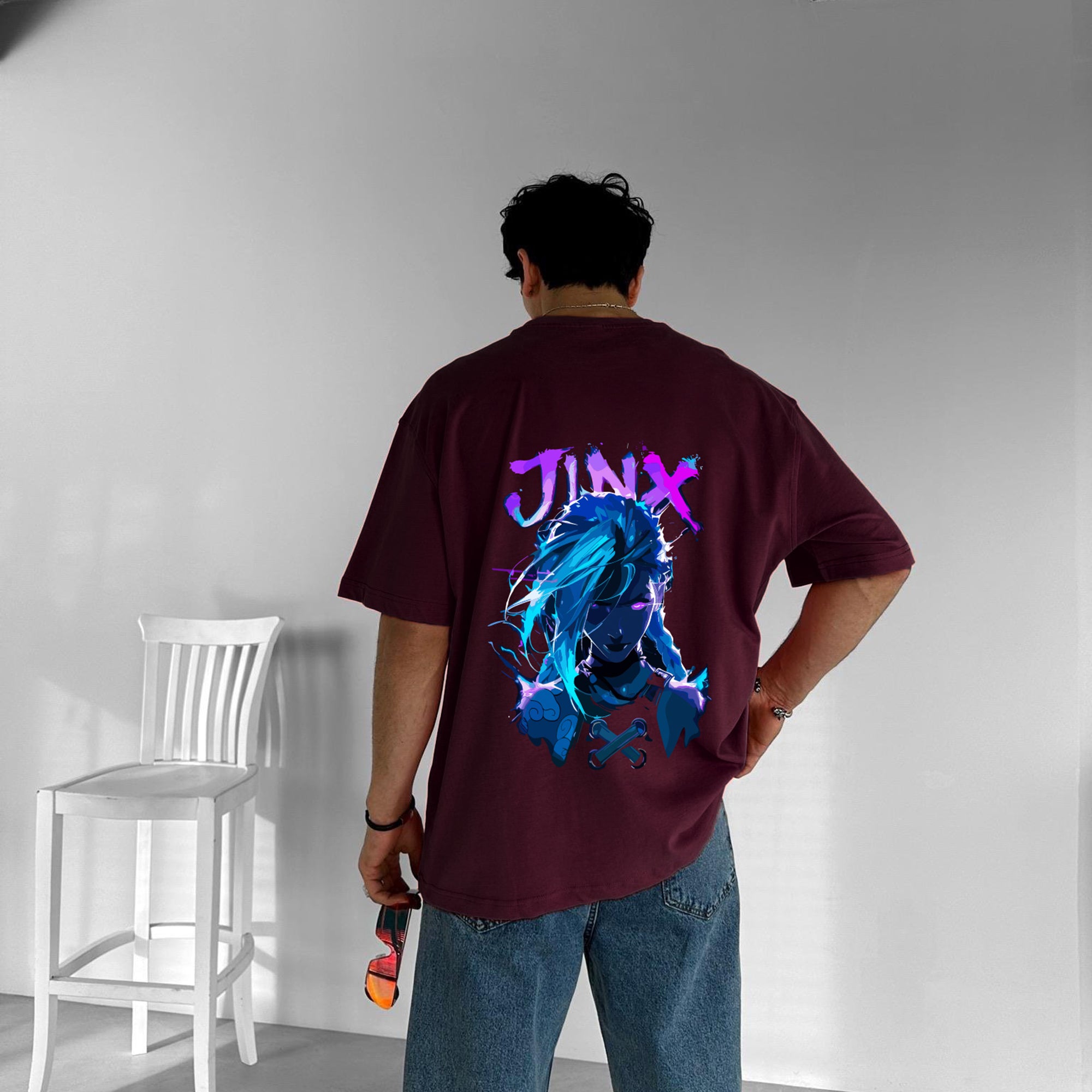 Purgendy "Jinx" Printed Over size T-Shirt