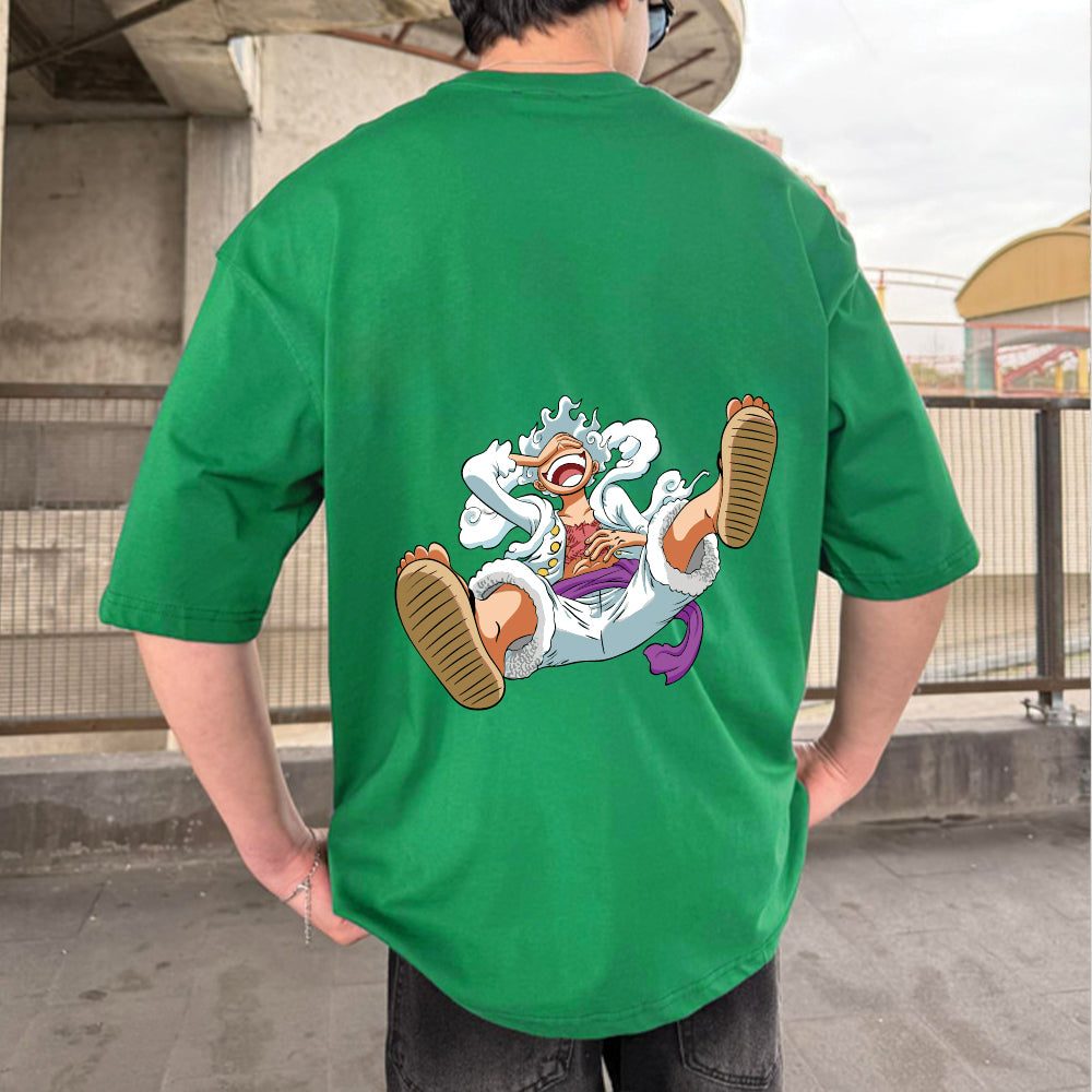 Green "Joy Boy" Printed Over size T-Shirt