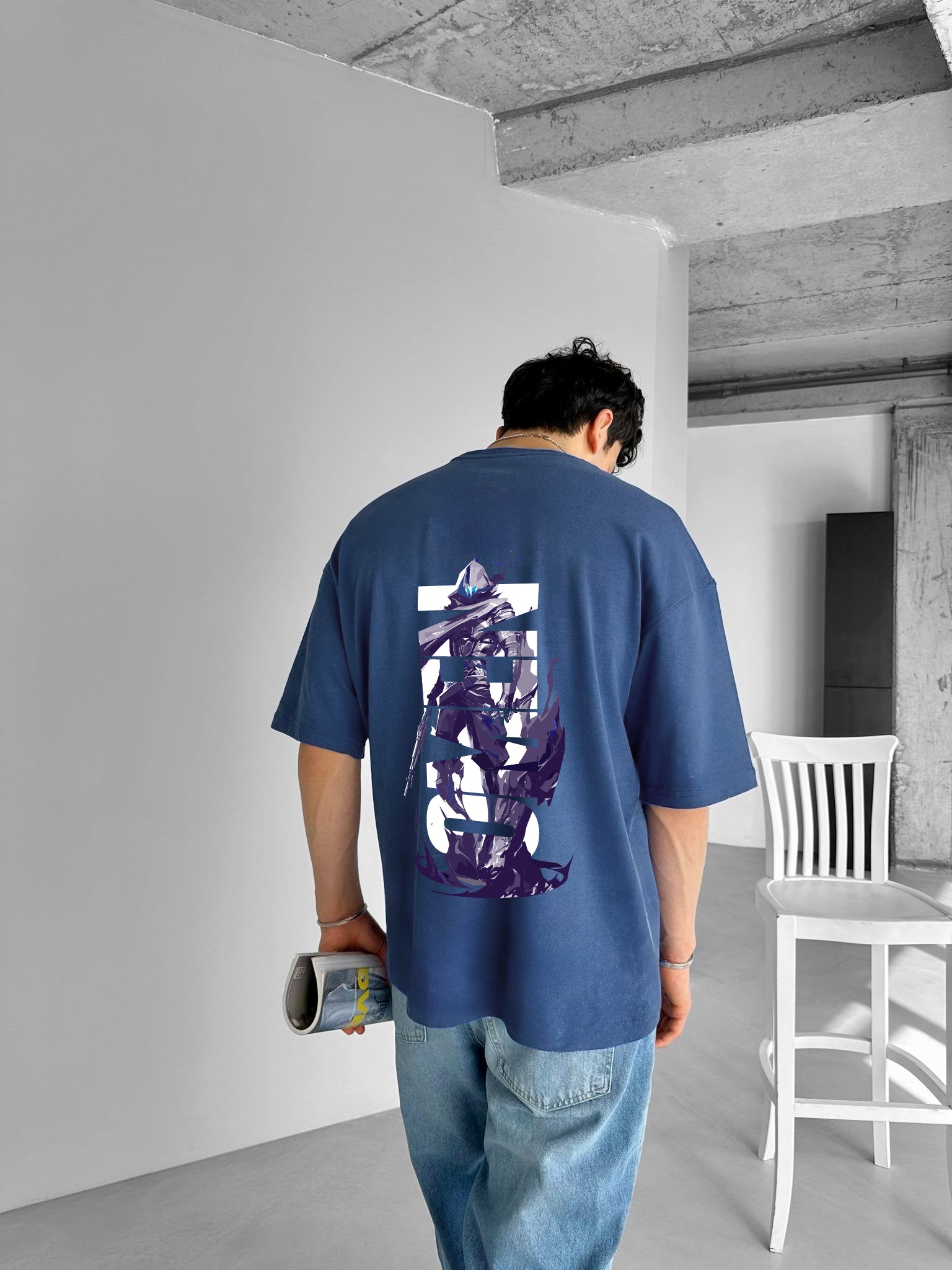 Petrol "Omen" Printed Over size T-Shirt