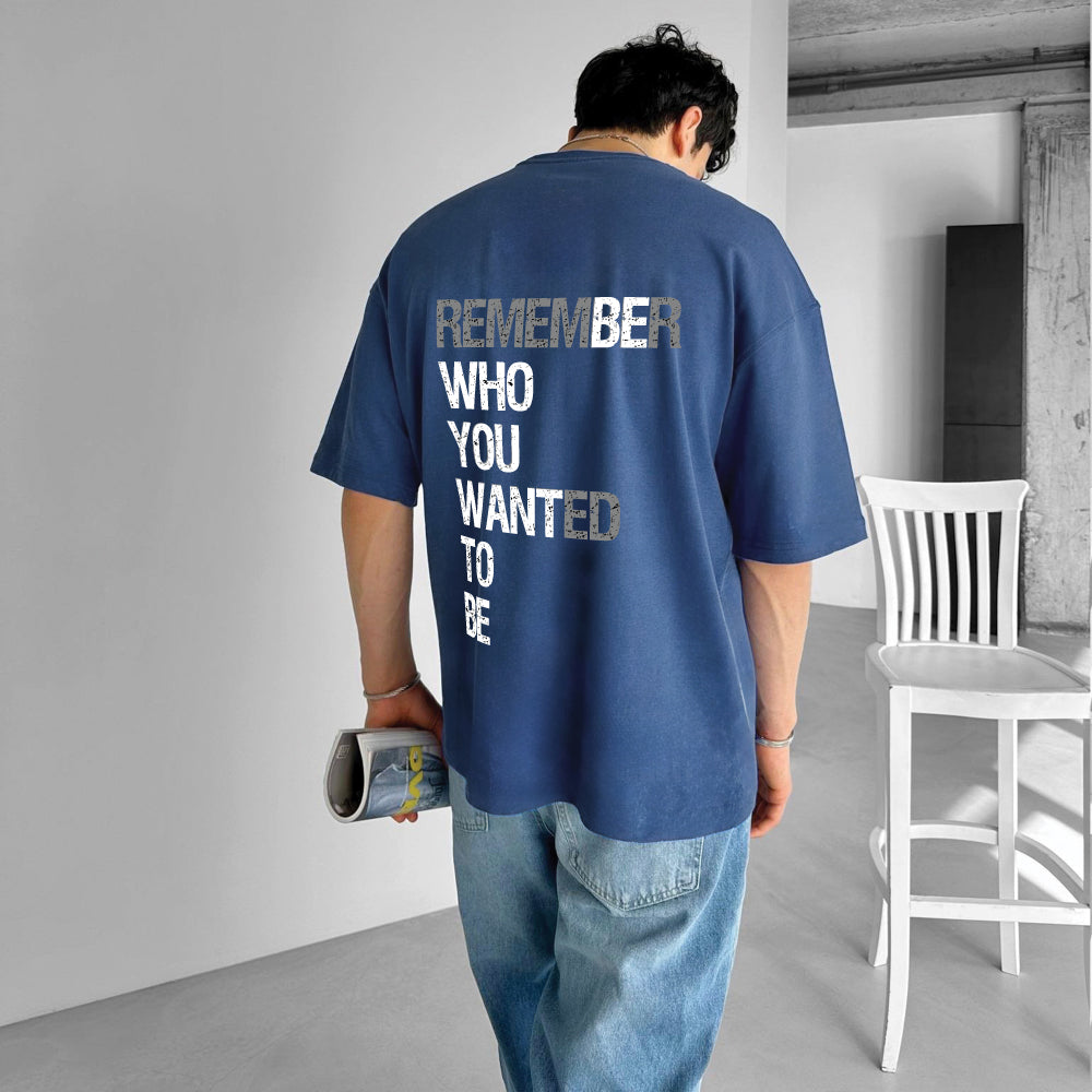 Petrol "Remember" Printed Over size T-Shirt