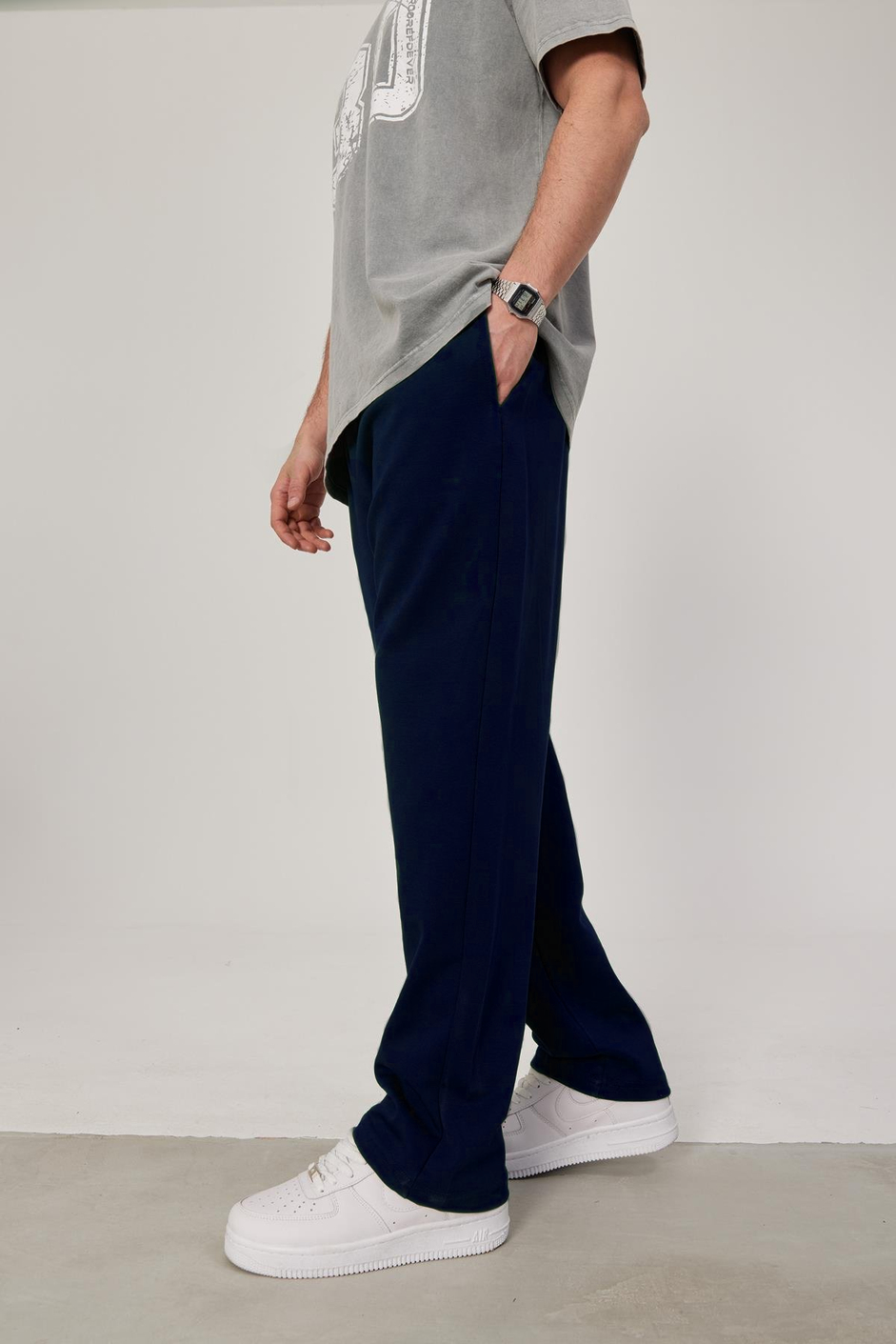 Navy Blue Basic summer sweatpants