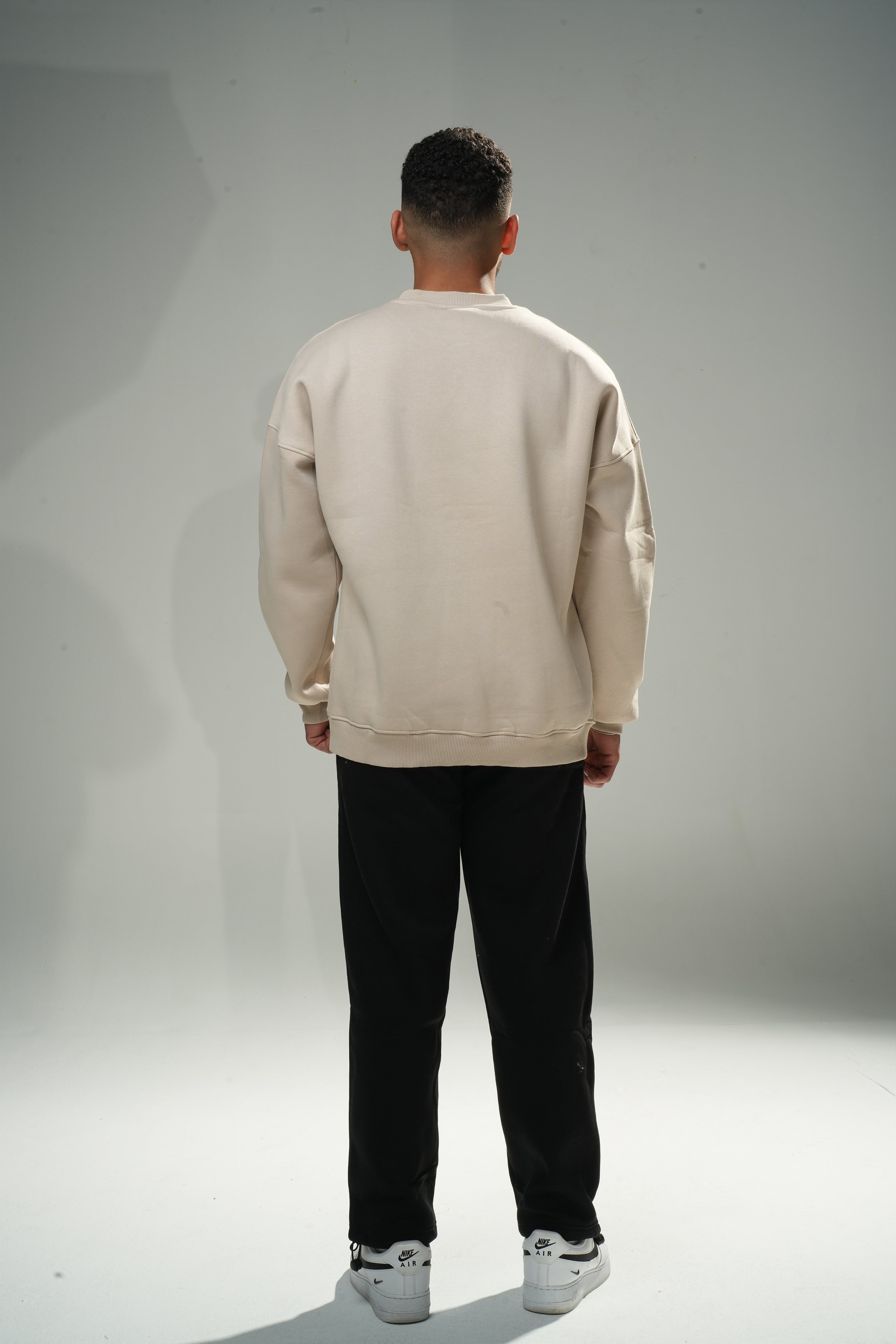 Beige "Essence" Oversize Crew Neck Sweeter