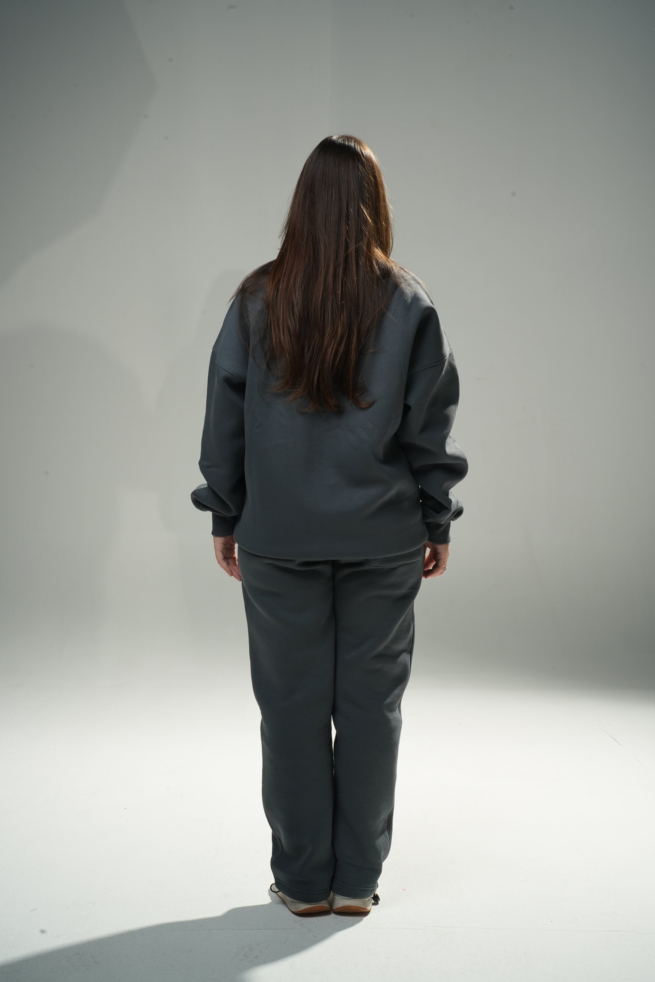 Dark Gray "Essence" Oversize Crew Neck Sweeter