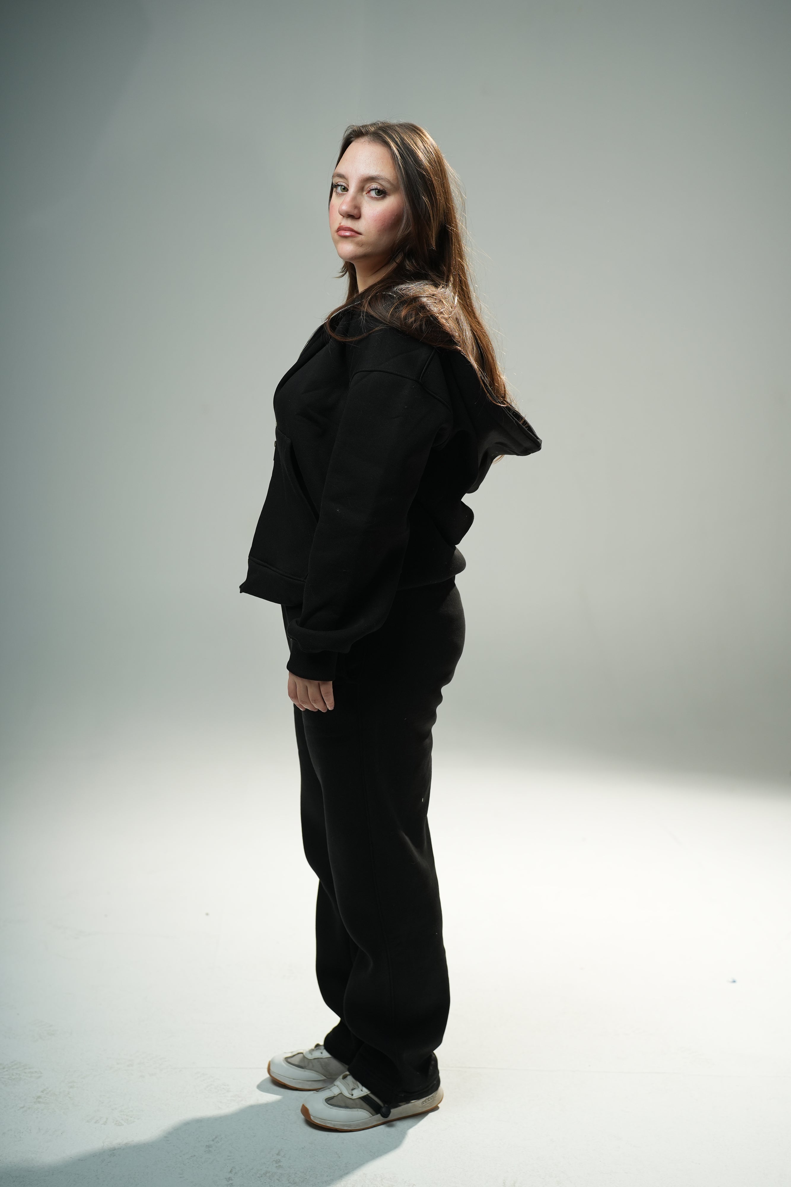 Black Full Zip up Hoodie