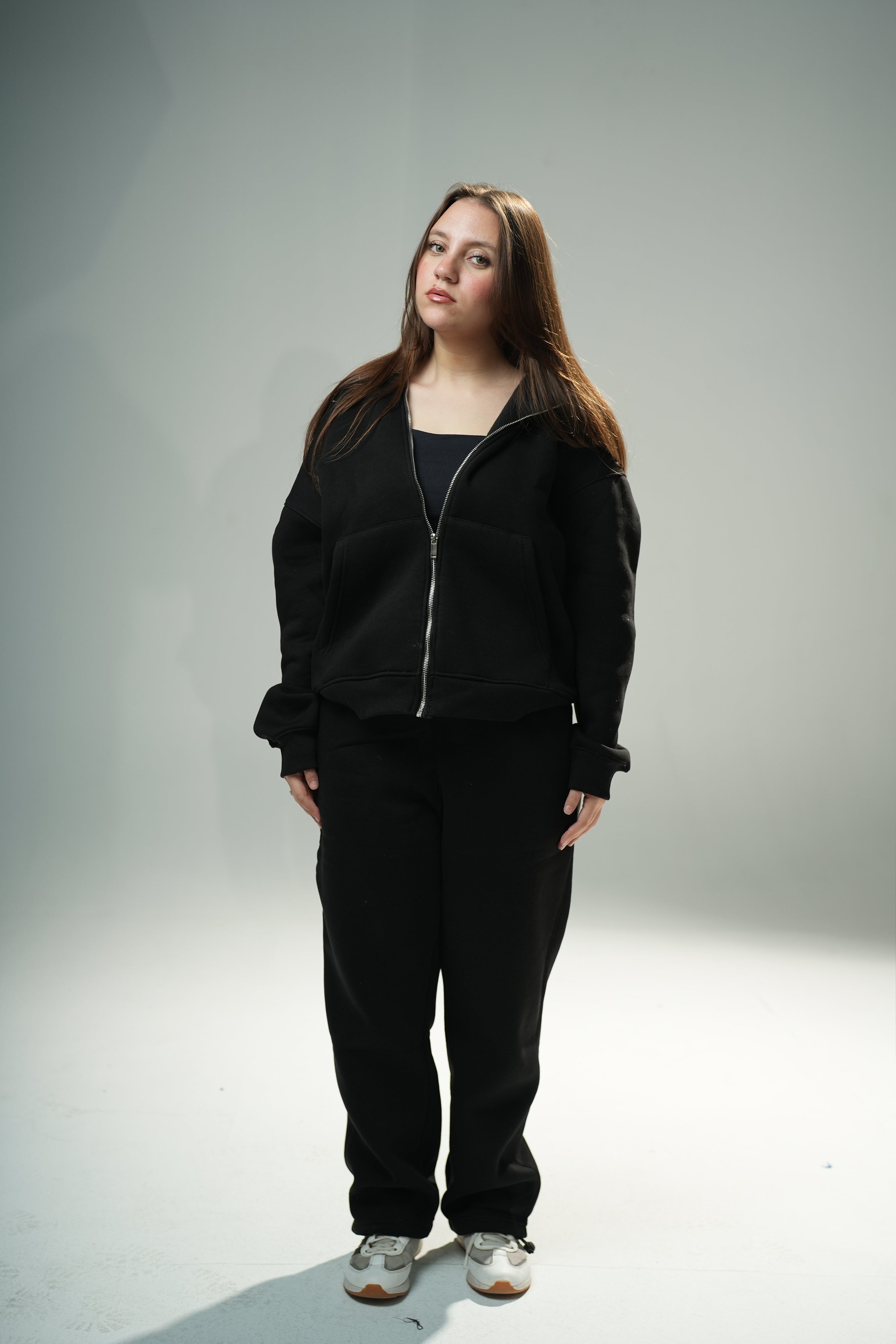 Black Full Zip up Hoodie