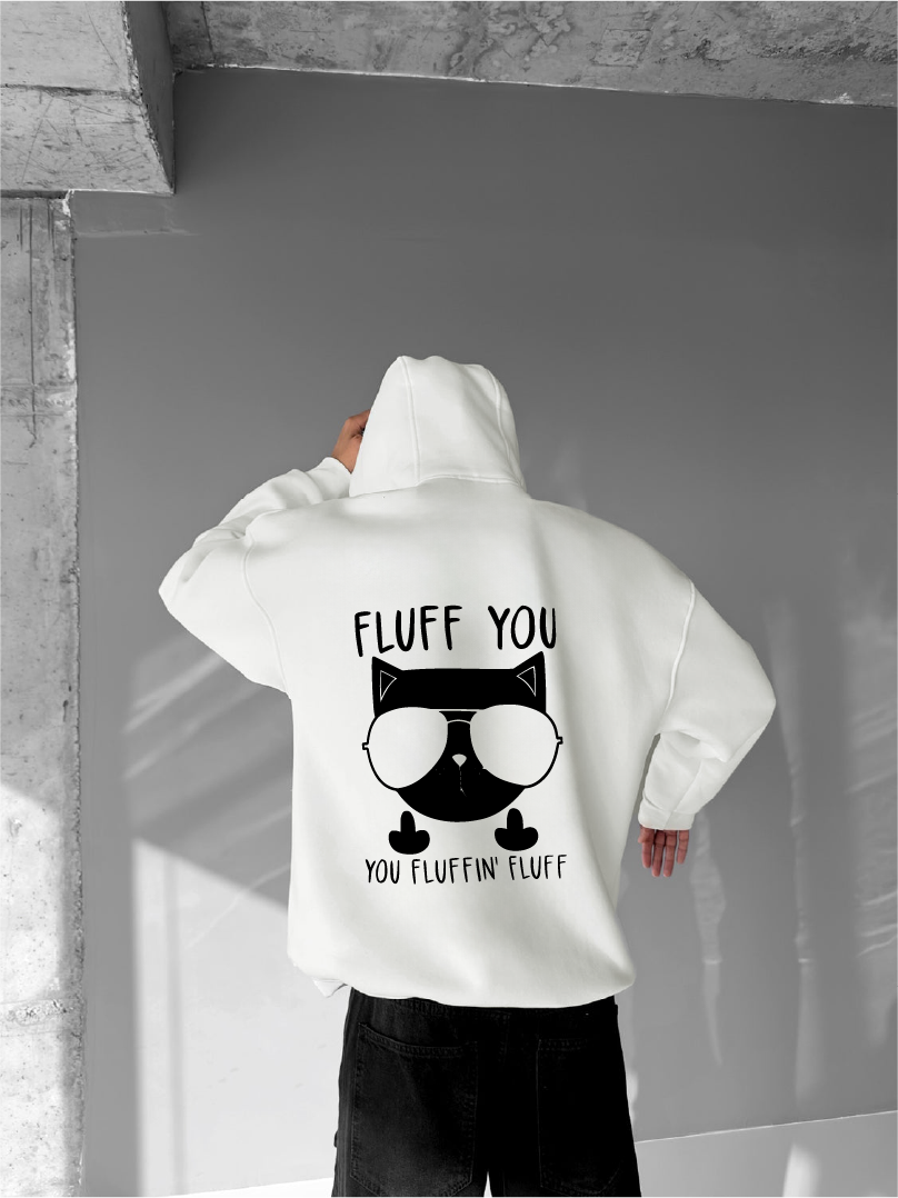 Off-White "Fluff You" Printed Oversize Hoodie