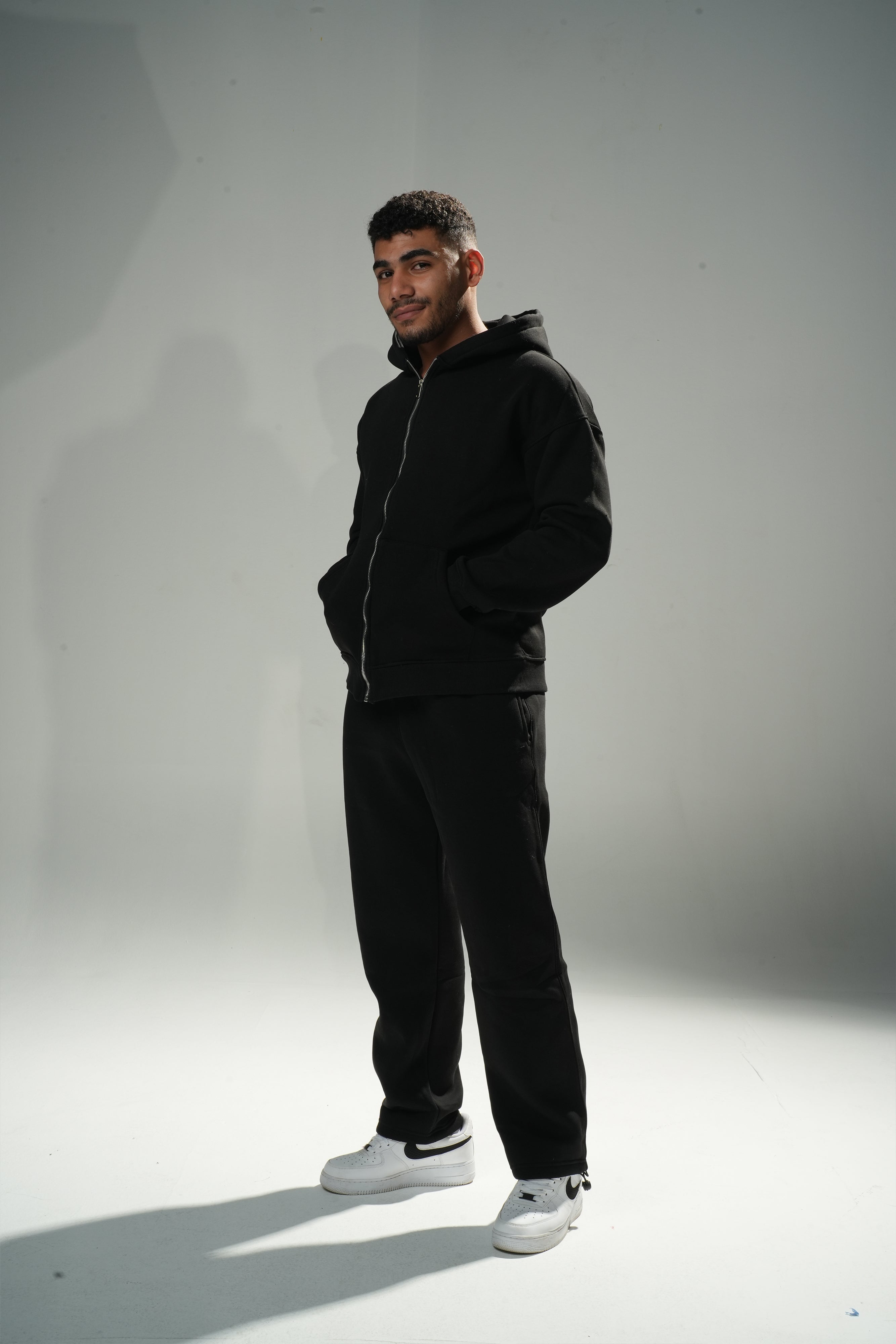 Black Full Zip up Hoodie