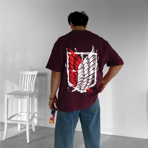 Purgendy "Attack" Printed Over size T-Shirt