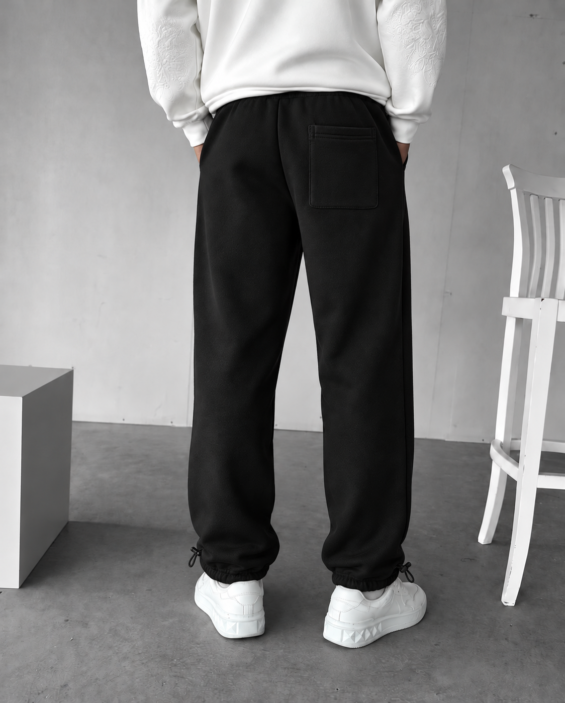 Black Premium Winter Sweatpants