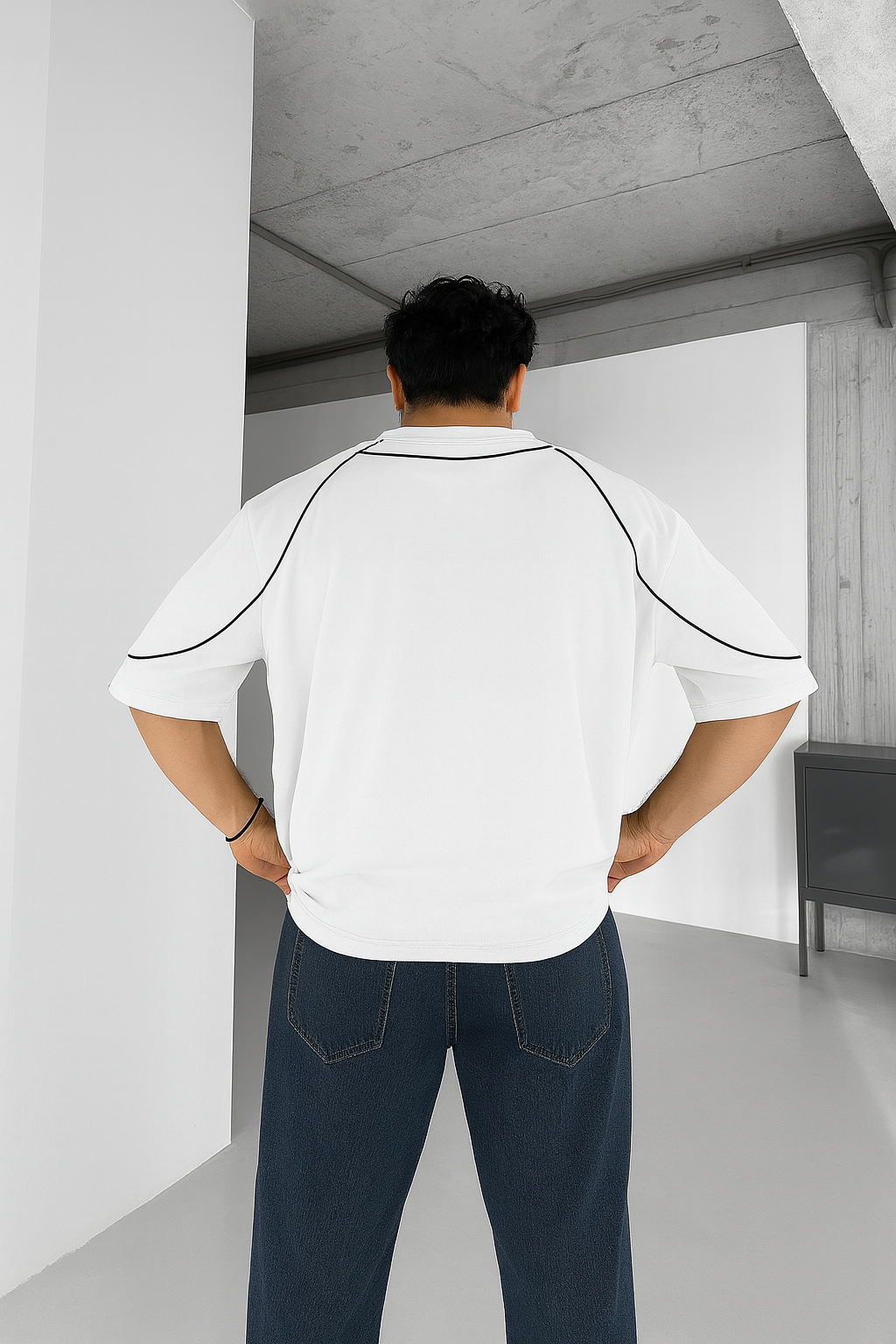 White Shadow Line Oversize T-Shirt