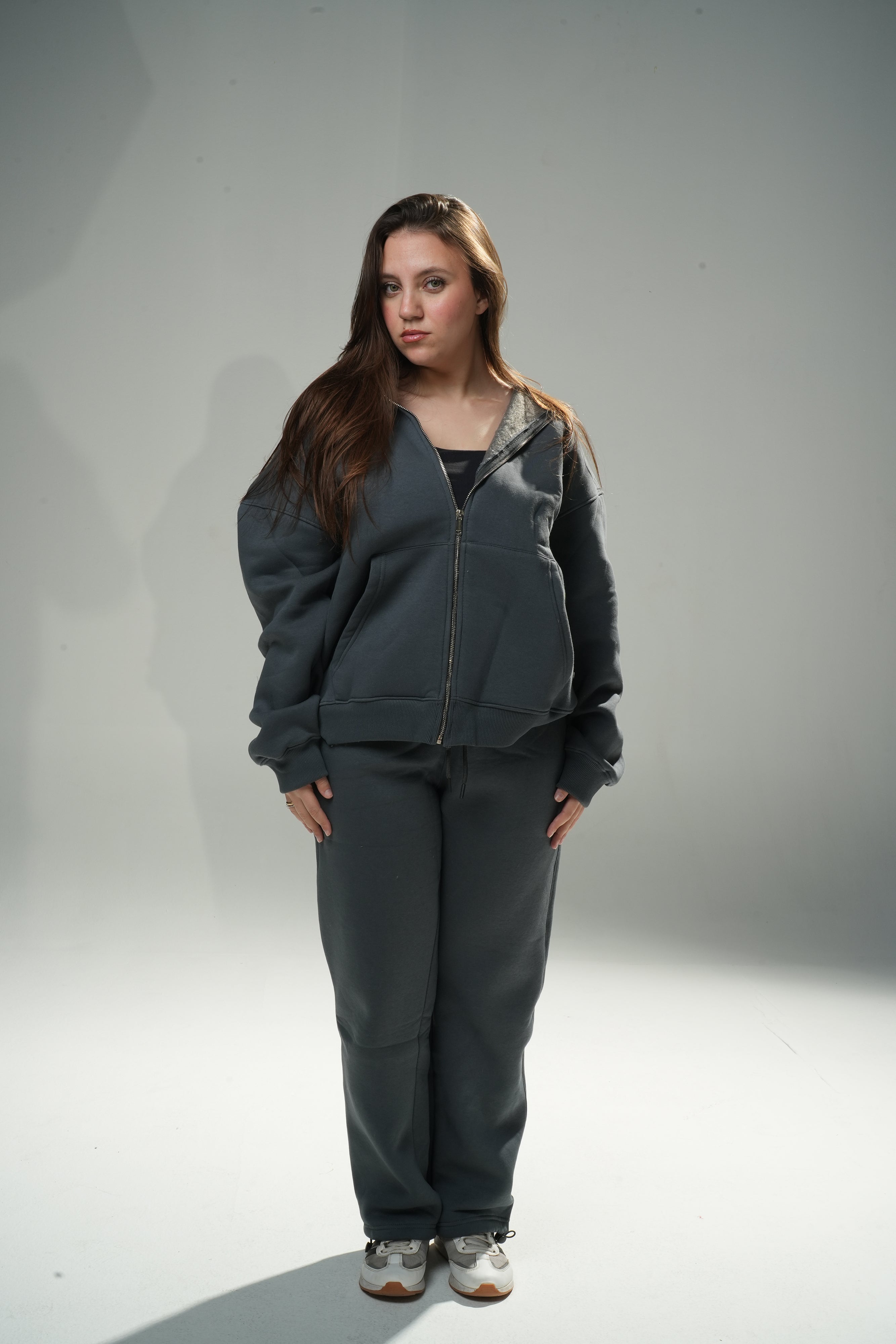 Dark Gray Full Zip up Hoodie