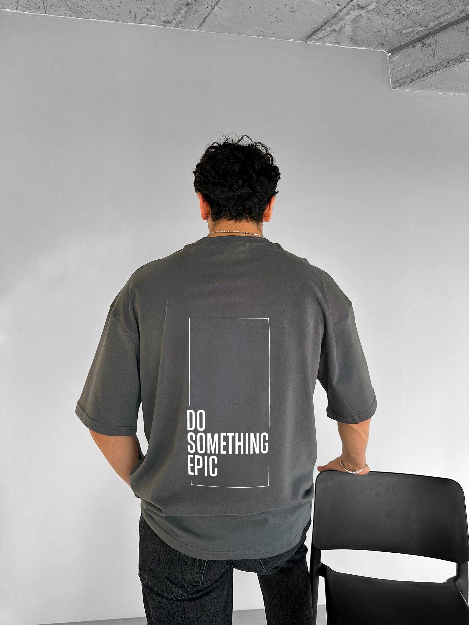 Smoke "Epic" Printed Over size T-Shirt