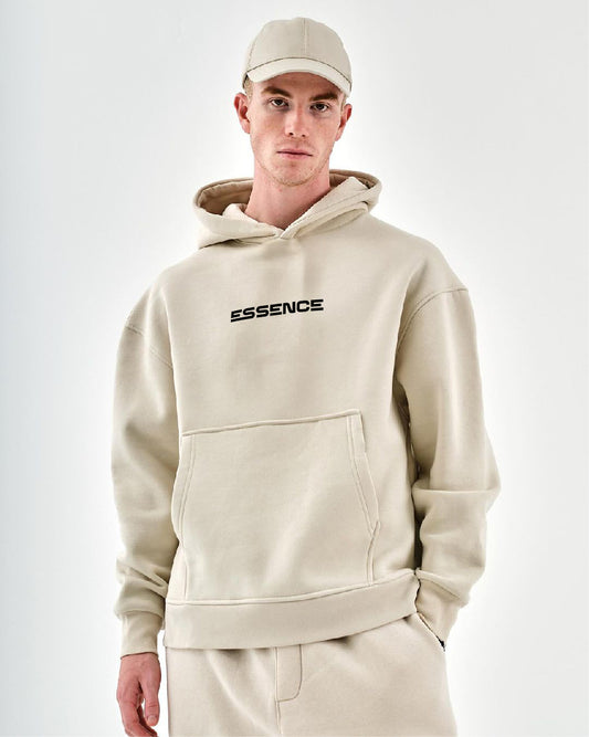 Beige "Essence" Printed Oversize Hoodie