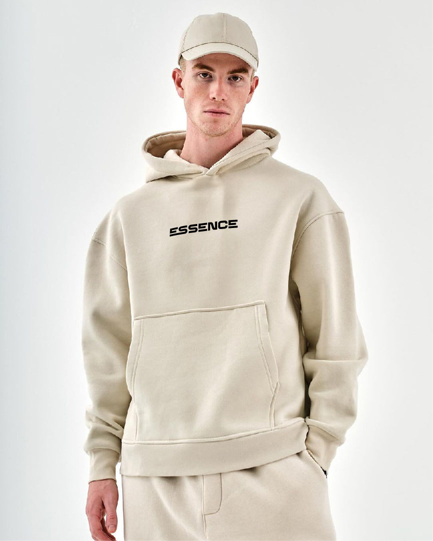 Beige "Essence" Printed Oversize Hoodie