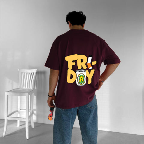 Purgendy "Friday" Printed Over size T-Shirt