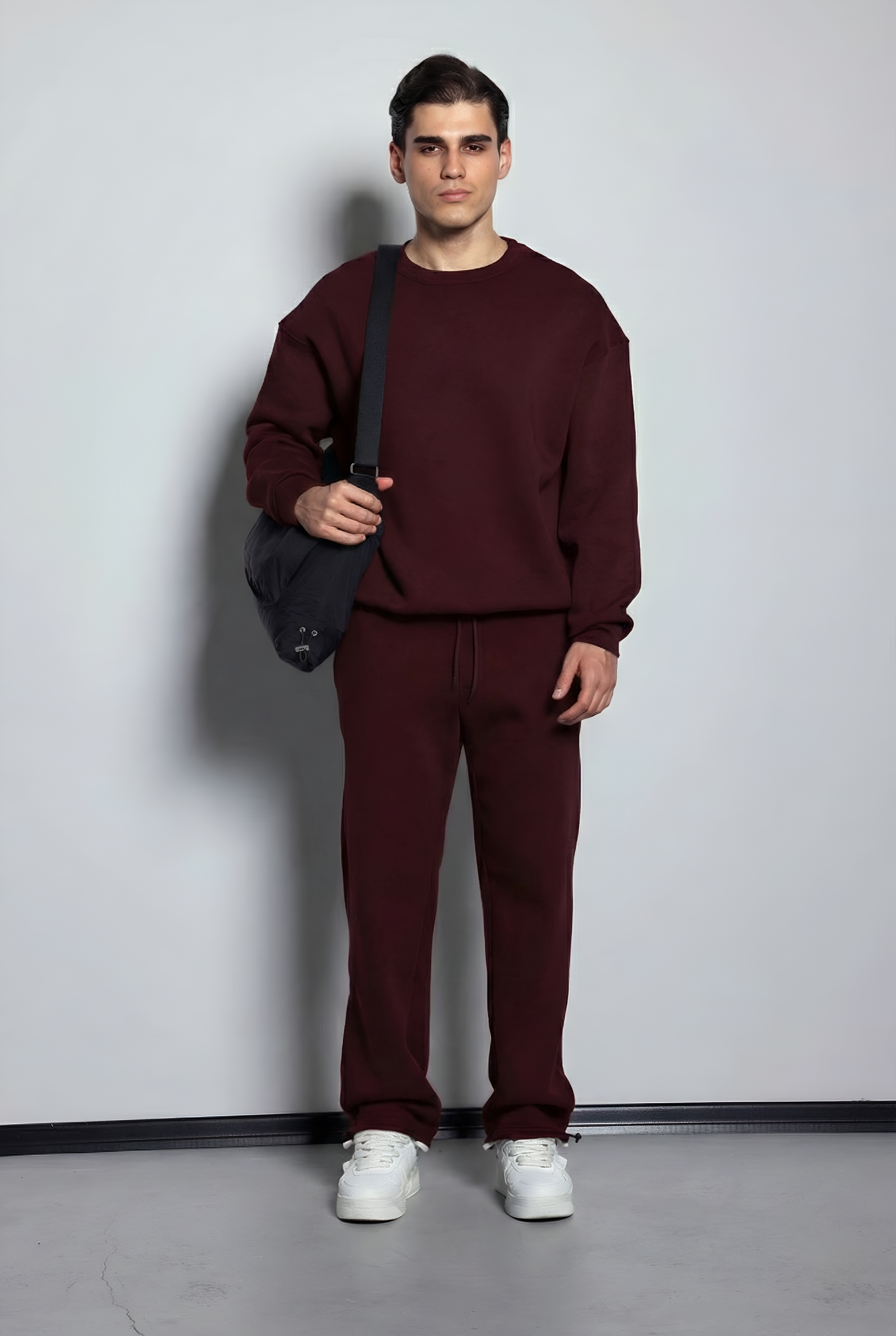 Burgundy Premium Winter Sweatpants