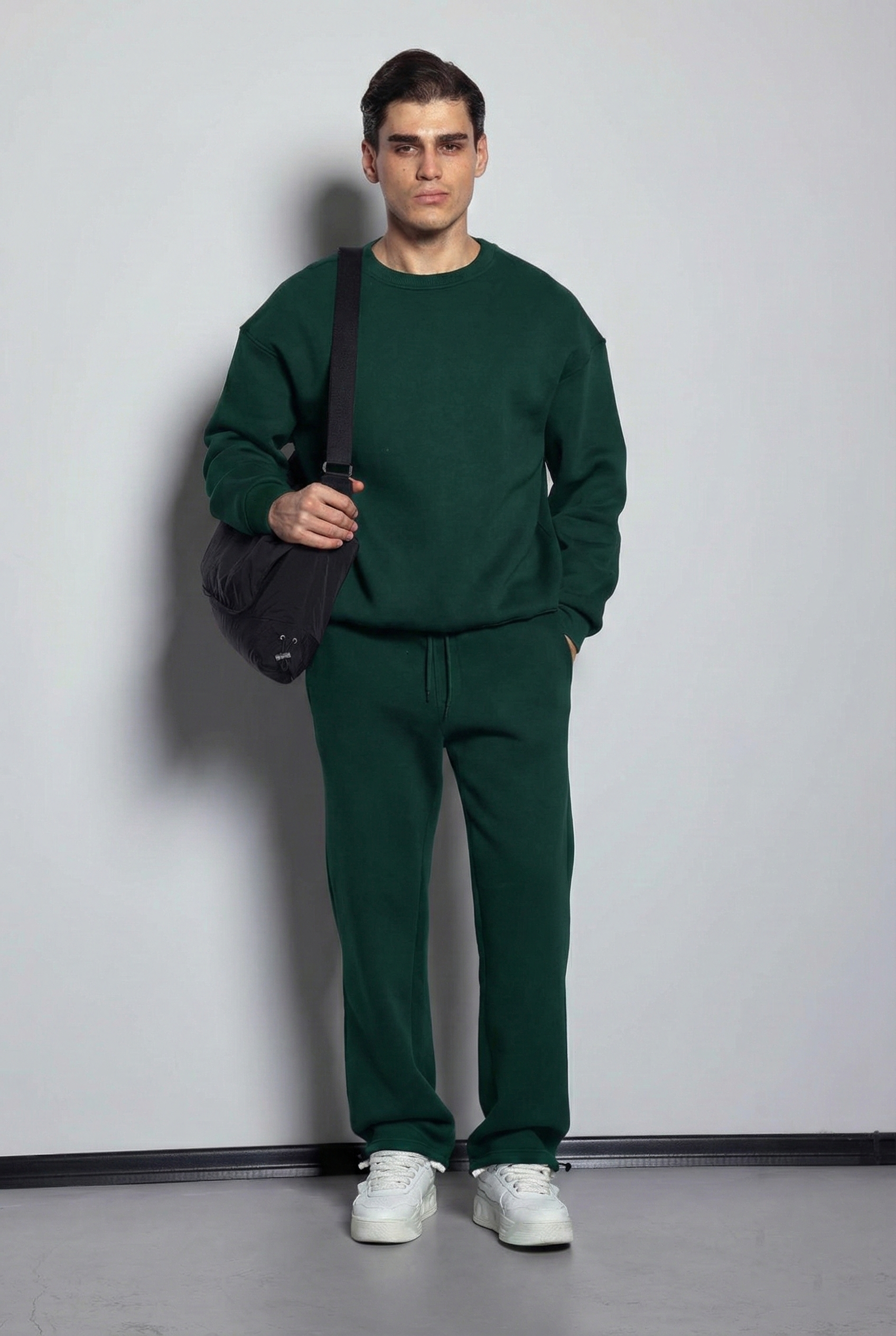 Dark Green Premium Winter Sweatpants