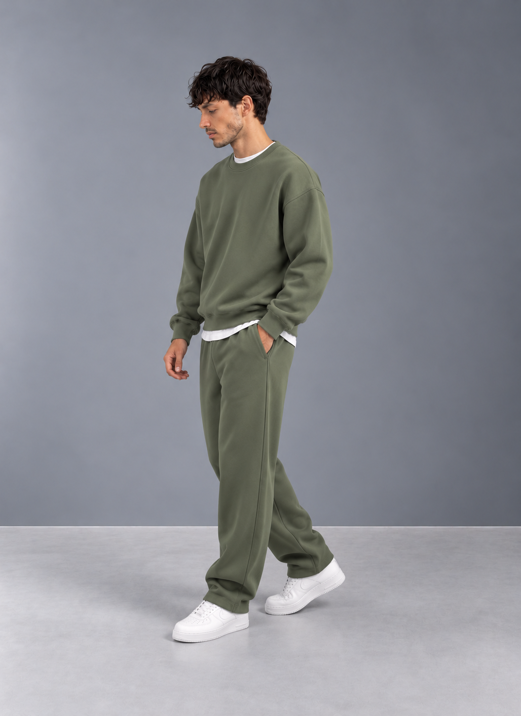 Army Green Premium Winter Sweatpants