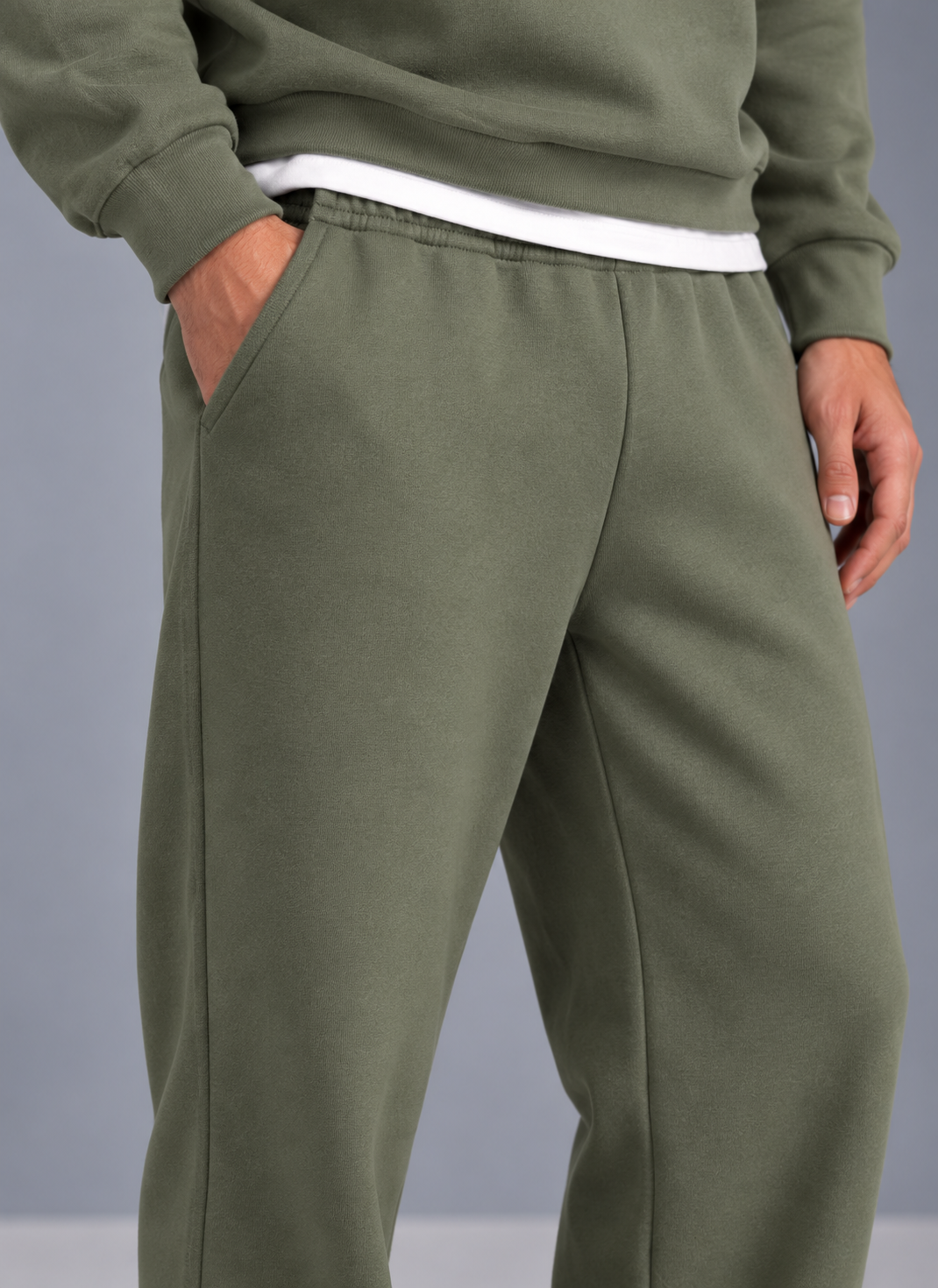 Army Green Premium Winter Sweatpants