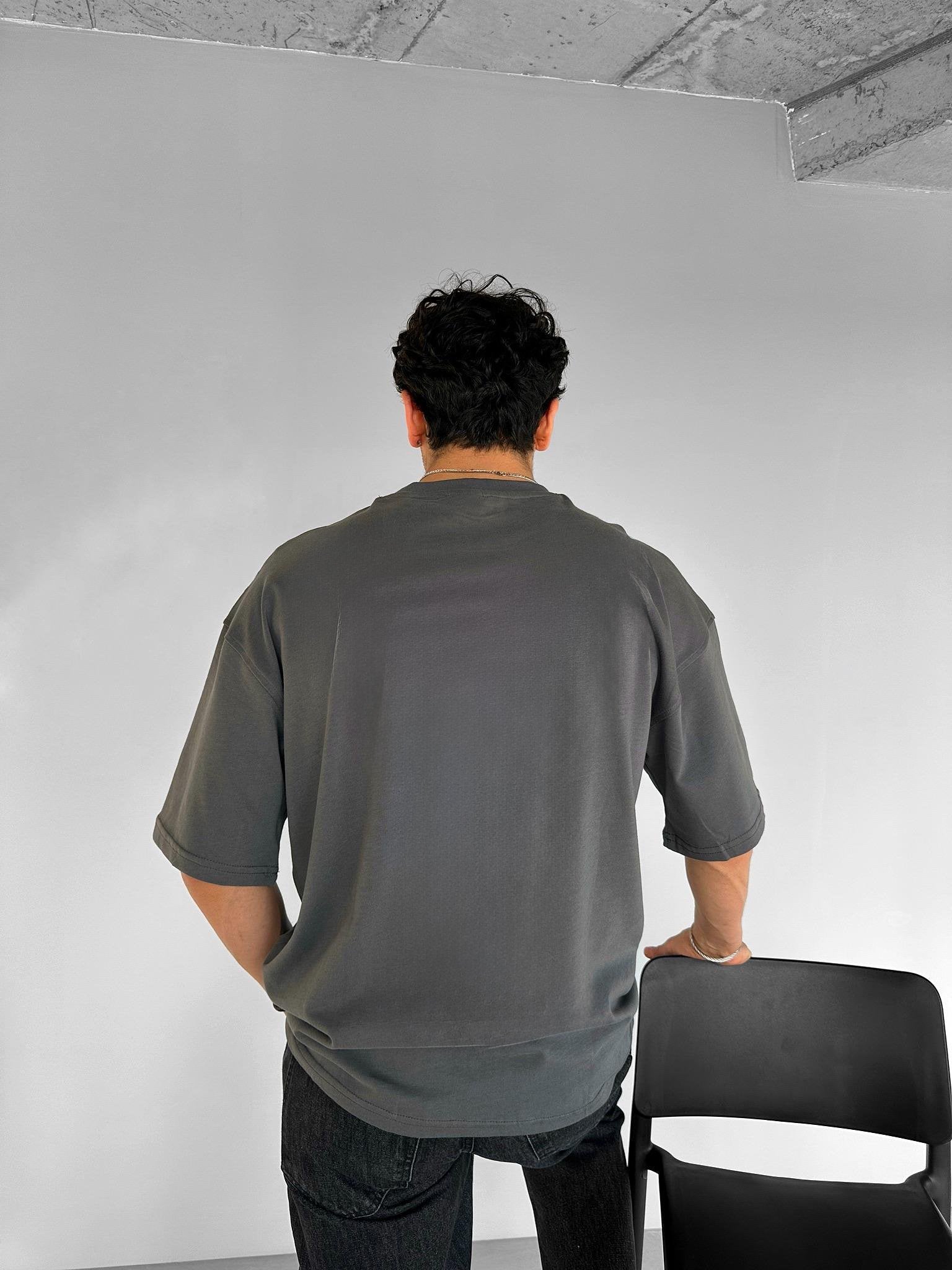 Smoke "Rain" Printed Over size T-Shirt