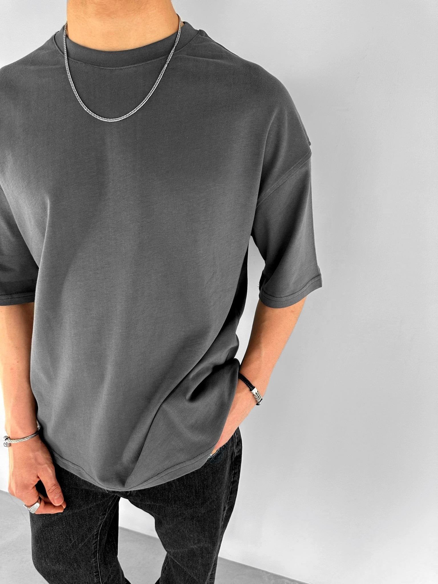 Smoke "Duck off" Printed Over size T-Shirt