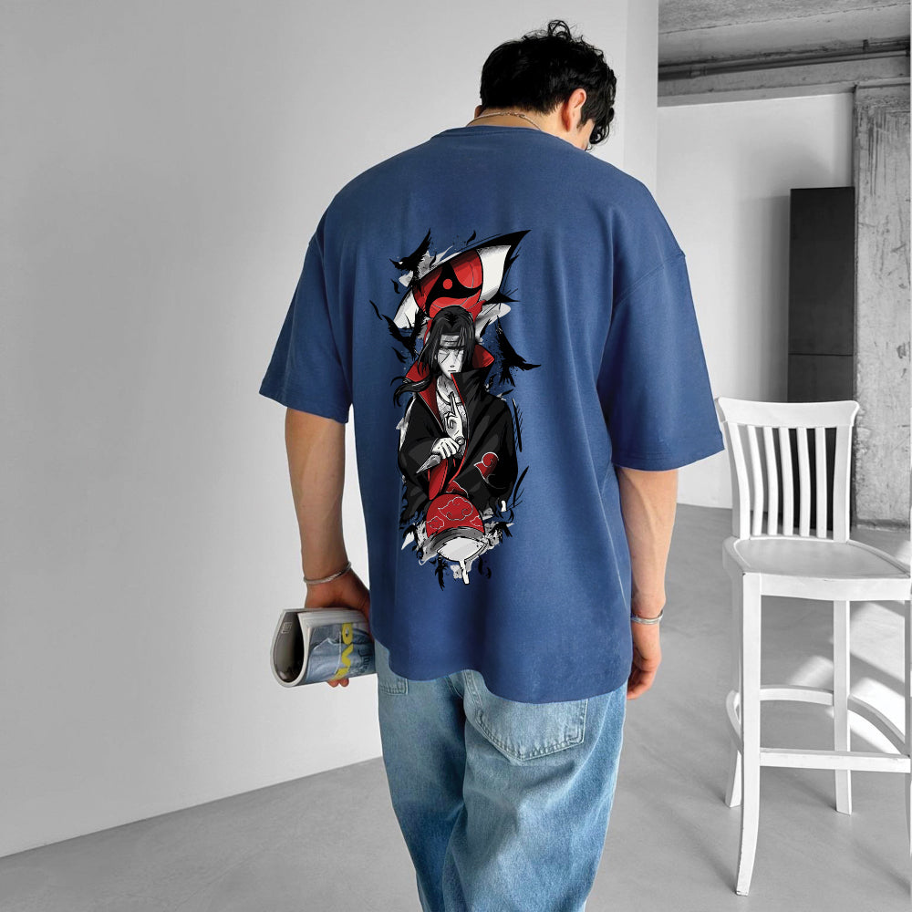 Petrol "Itachi" Printed Over size T-Shirt