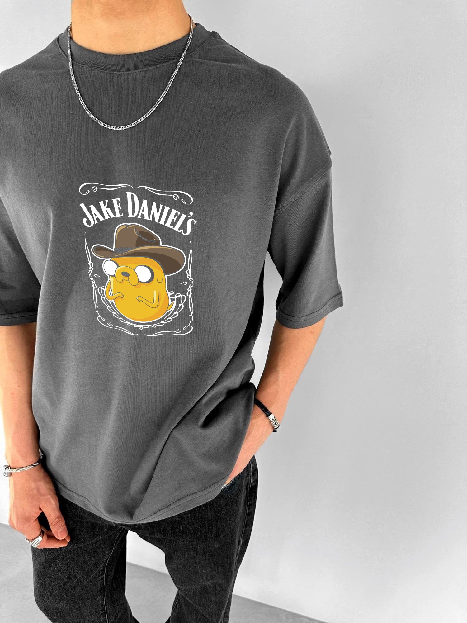 Smoke "Jake-Front" Printed Over size T-Shirt