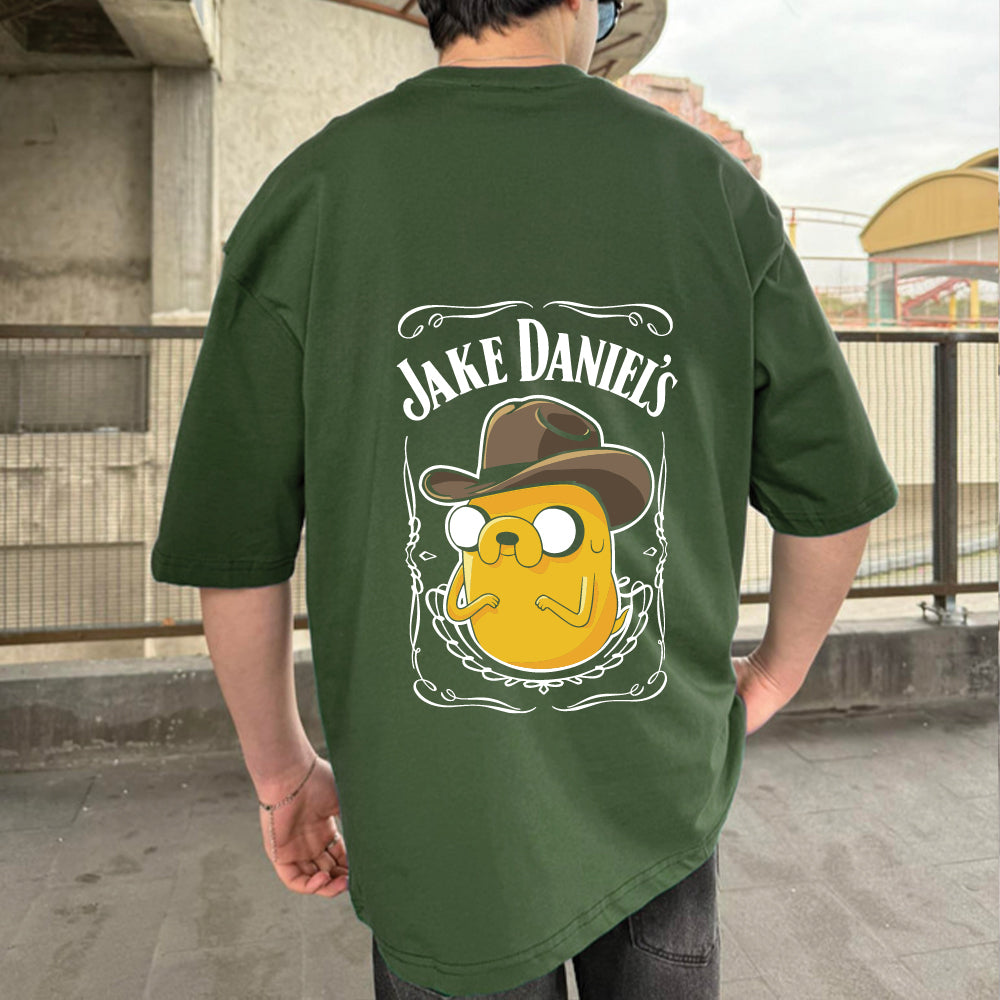 Army Green "Jake" Printed Over size T-Shirt