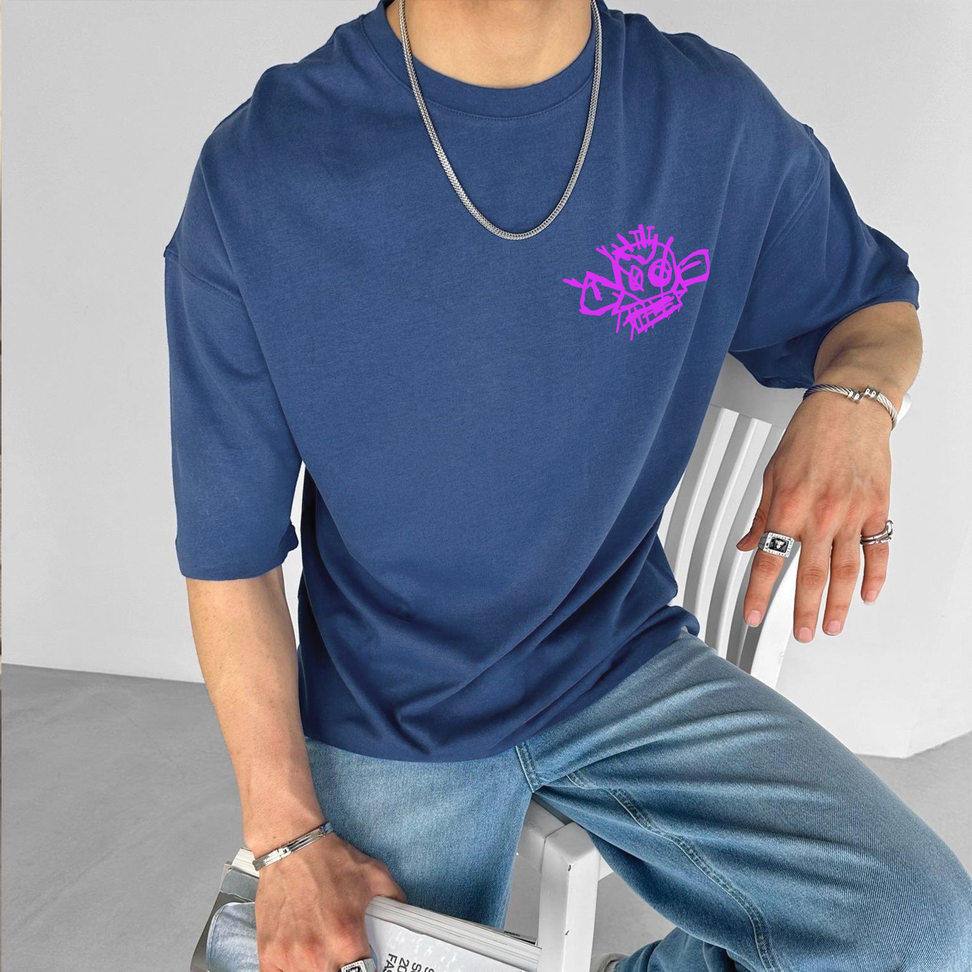 Petrol "Jinx" Printed Over size T-Shirt