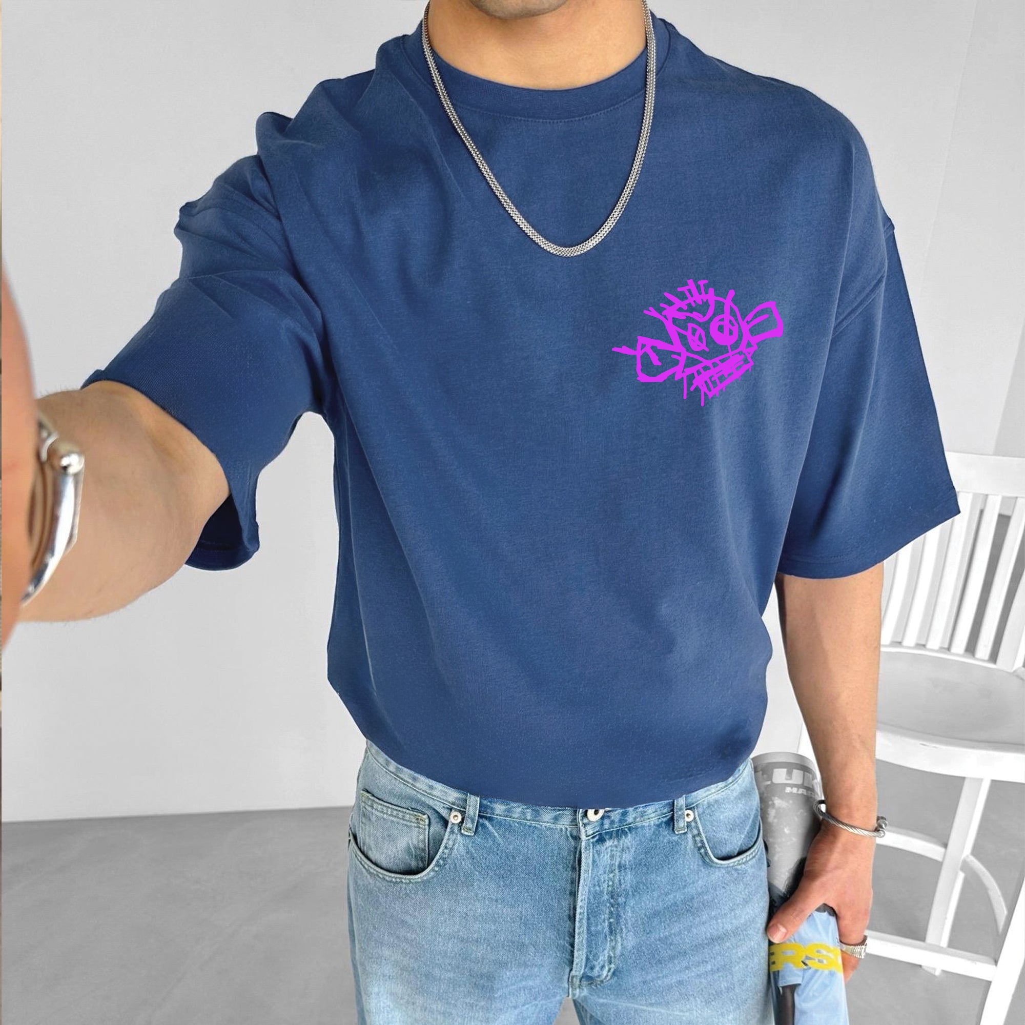 Petrol "Jinx" Printed Over size T-Shirt