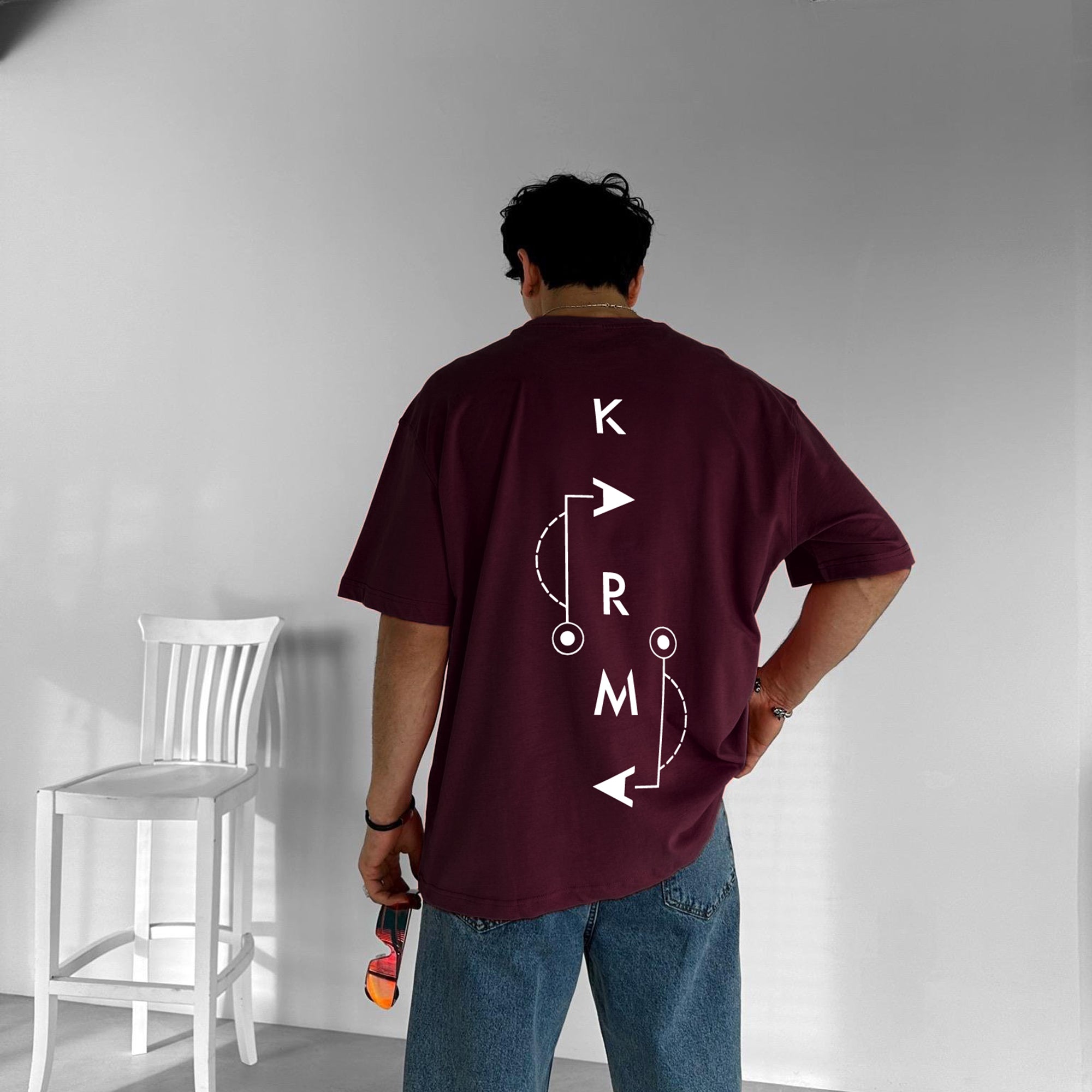 Purgendy "Karma" Printed Over size T-Shirt