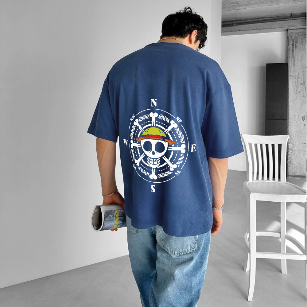 Petrol "One Piece" Printed Over size T-Shirt