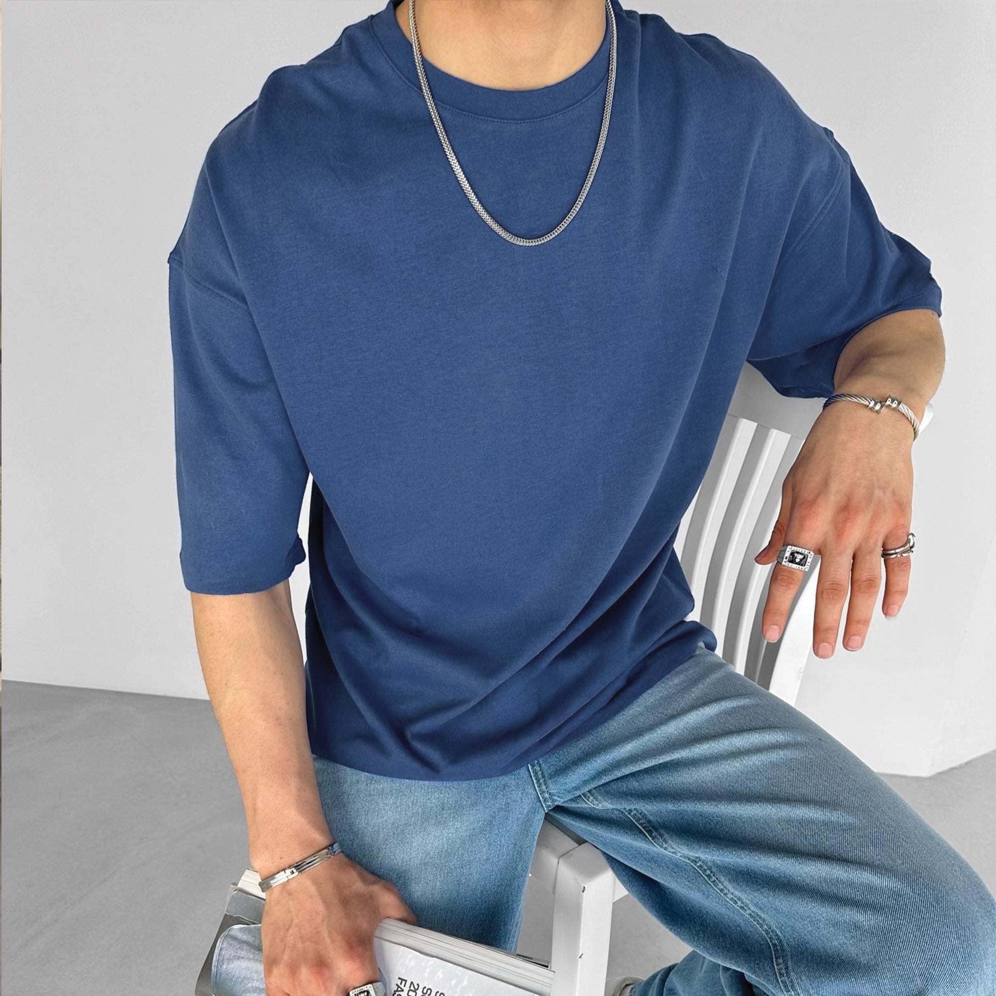 Petrol Basic Over size T-Shirt