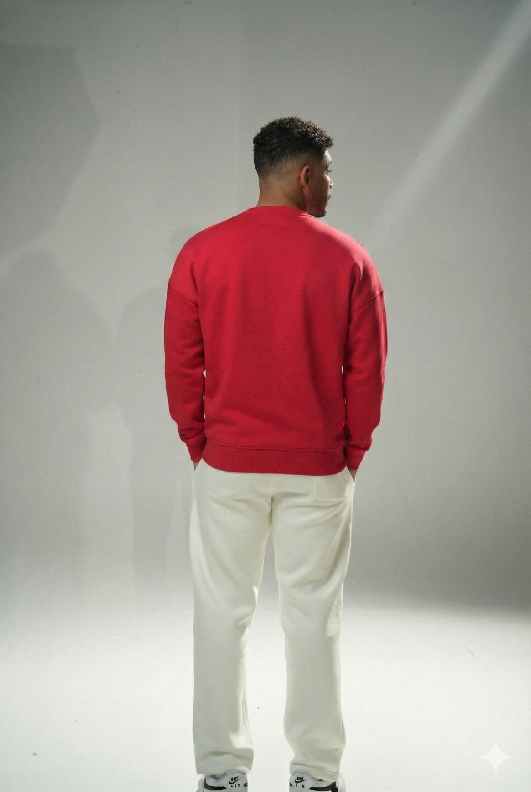 Red "Number" Oversize Crew Neck Sweeter