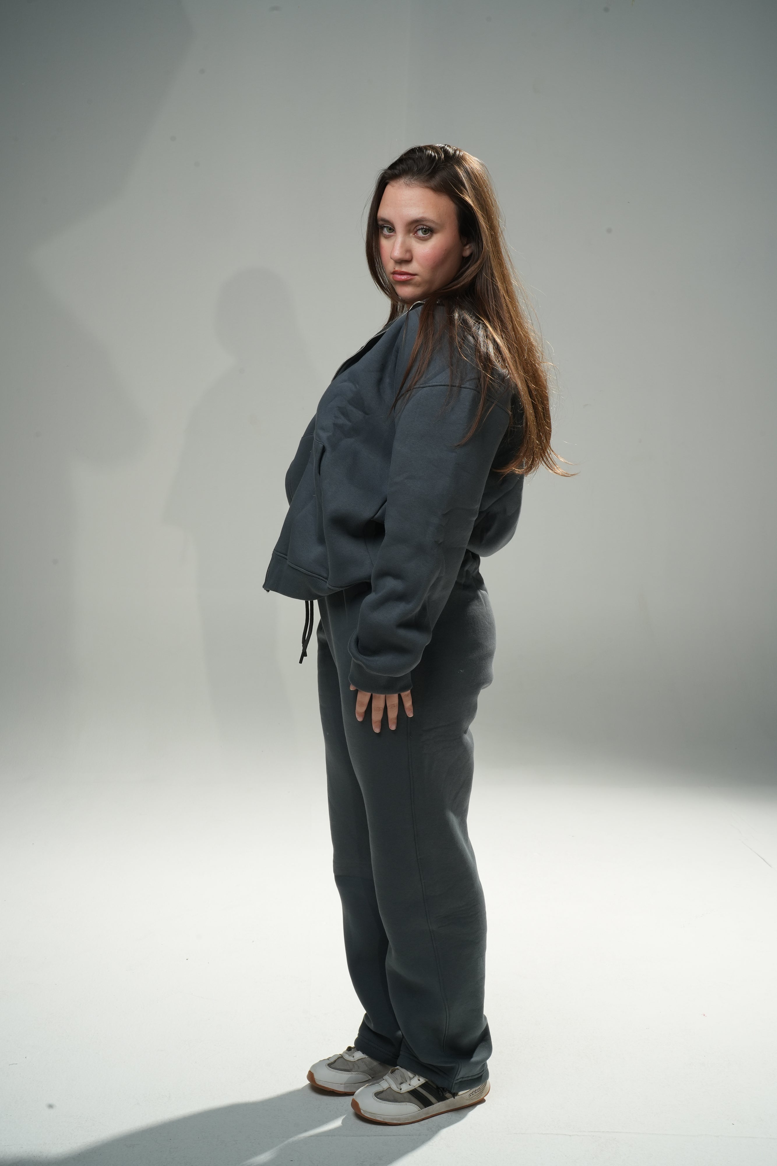 Dark Gray Full Zip up Hoodie