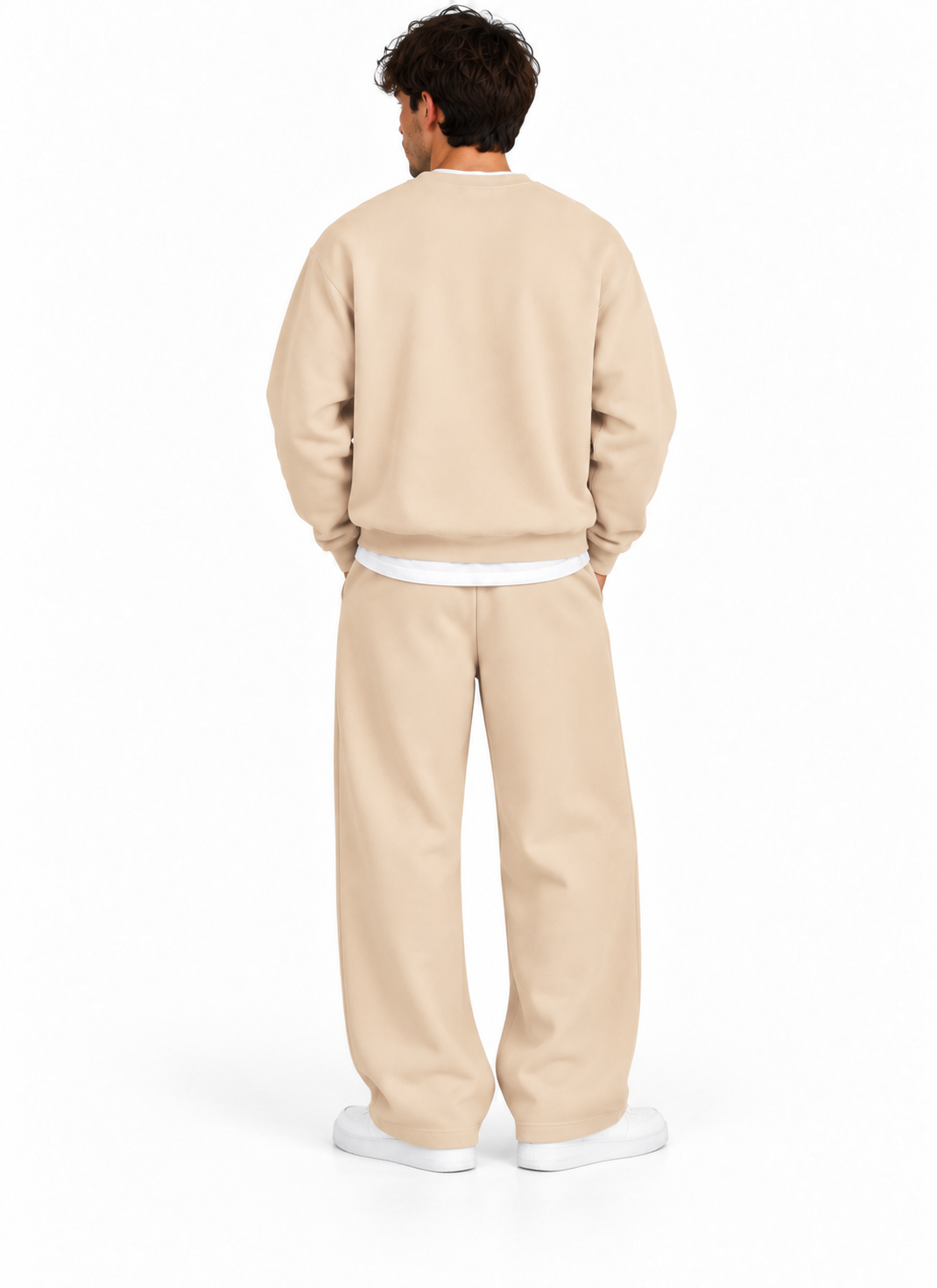 Beige Premium Winter Sweatpants
