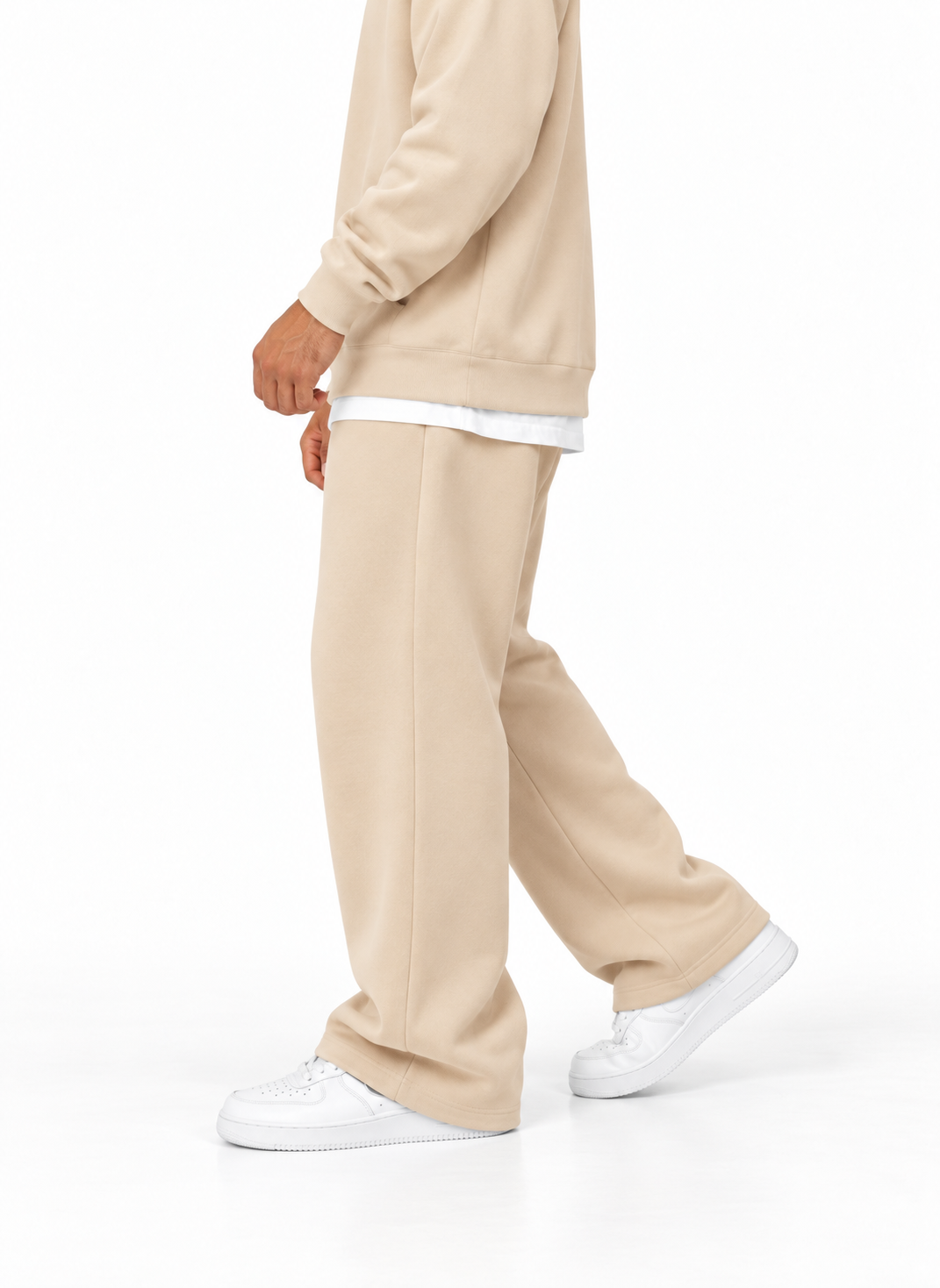 Beige Premium Winter Sweatpants
