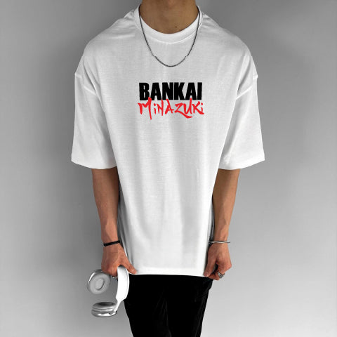 White "Bleach" Printed Over size T-Shirt
