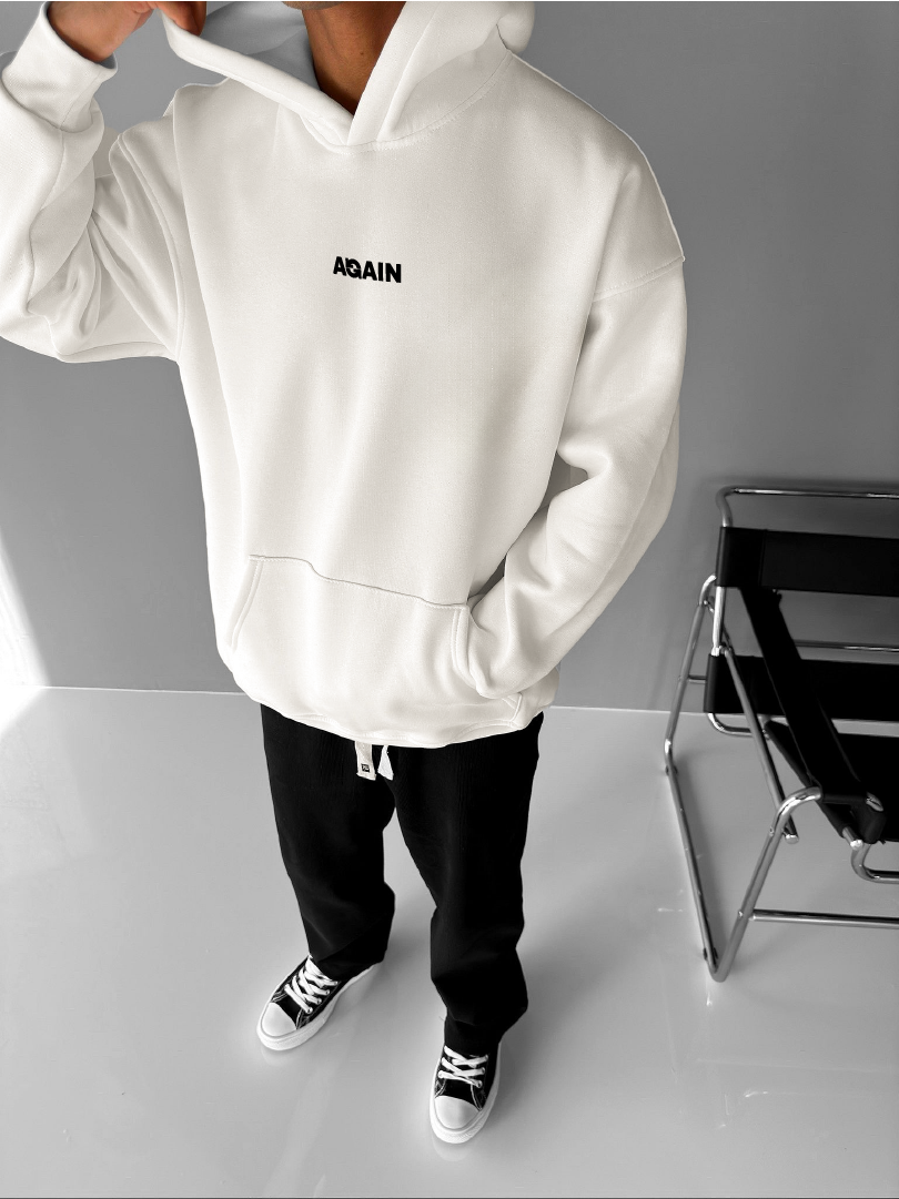 Off-White "Again" Printed Oversize Hoodie