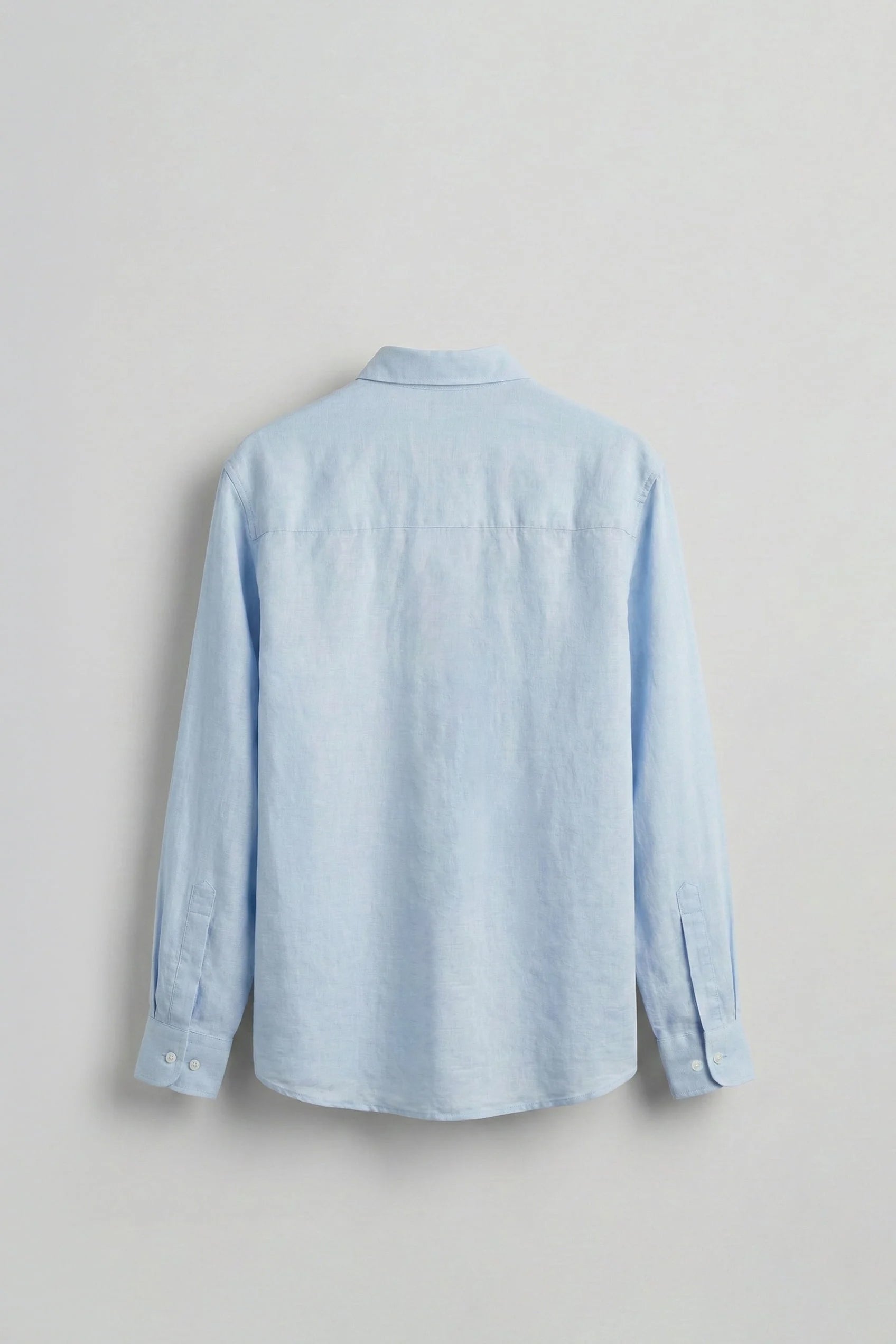 Long-Sleeve Linen Shirt Light Blue