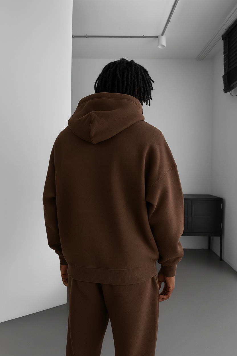 Brown Basic Oversize Hoodie