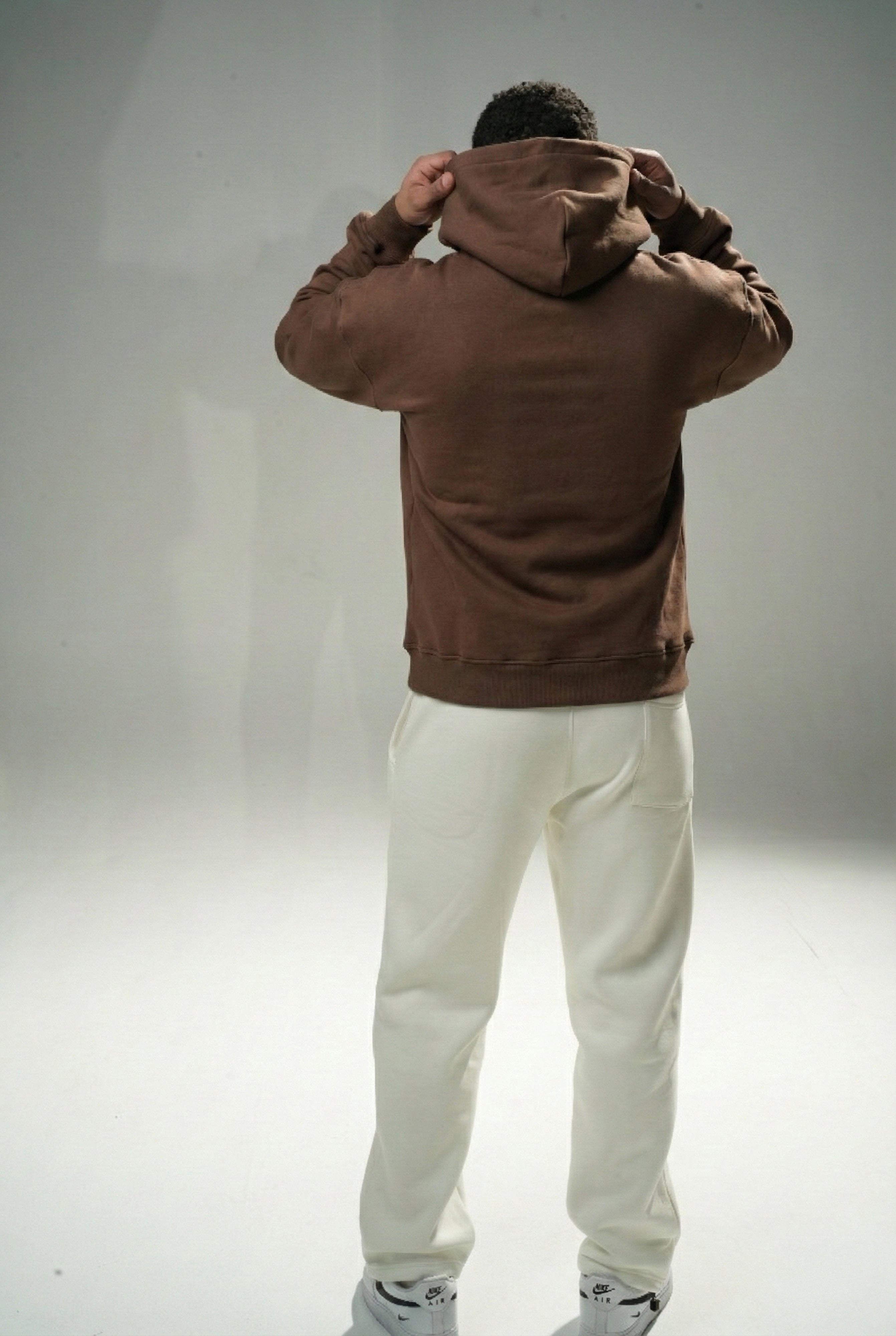 Brown "Number" Printed Oversize Hoodie