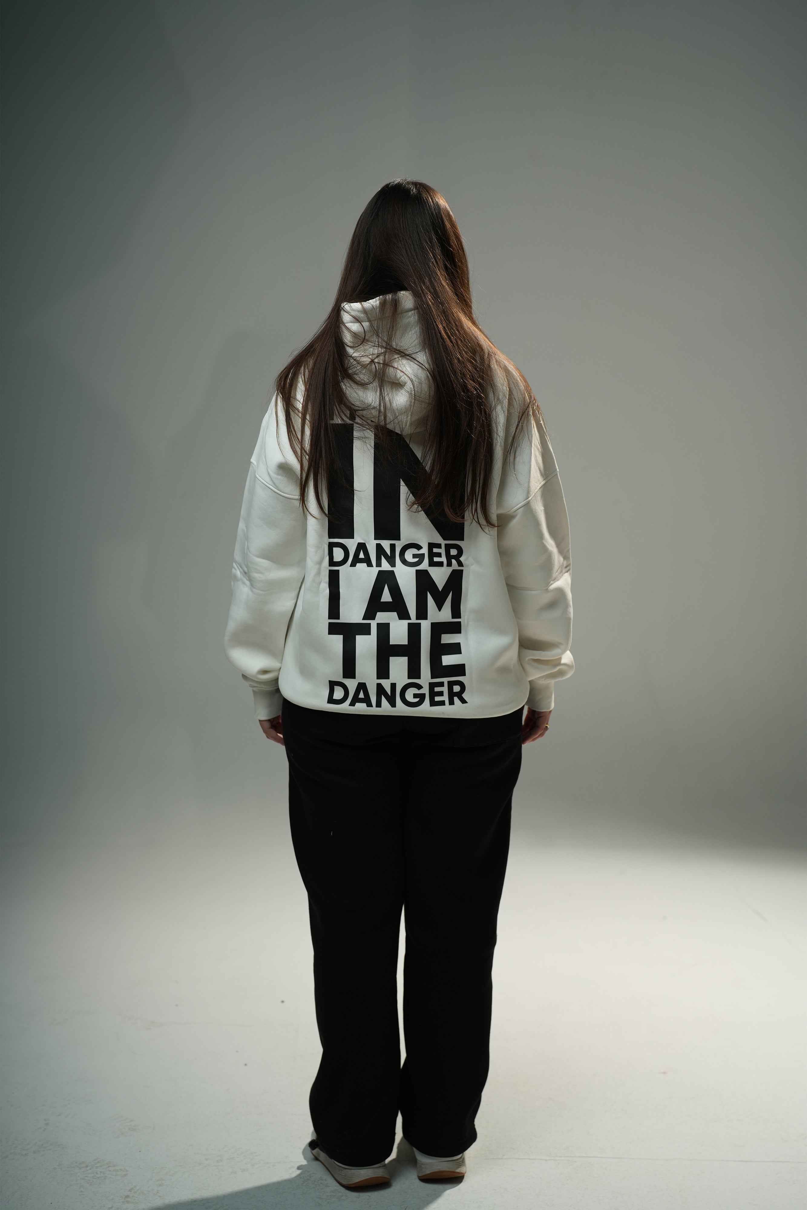 Off-White "Danger" Printed Oversize Hoodie