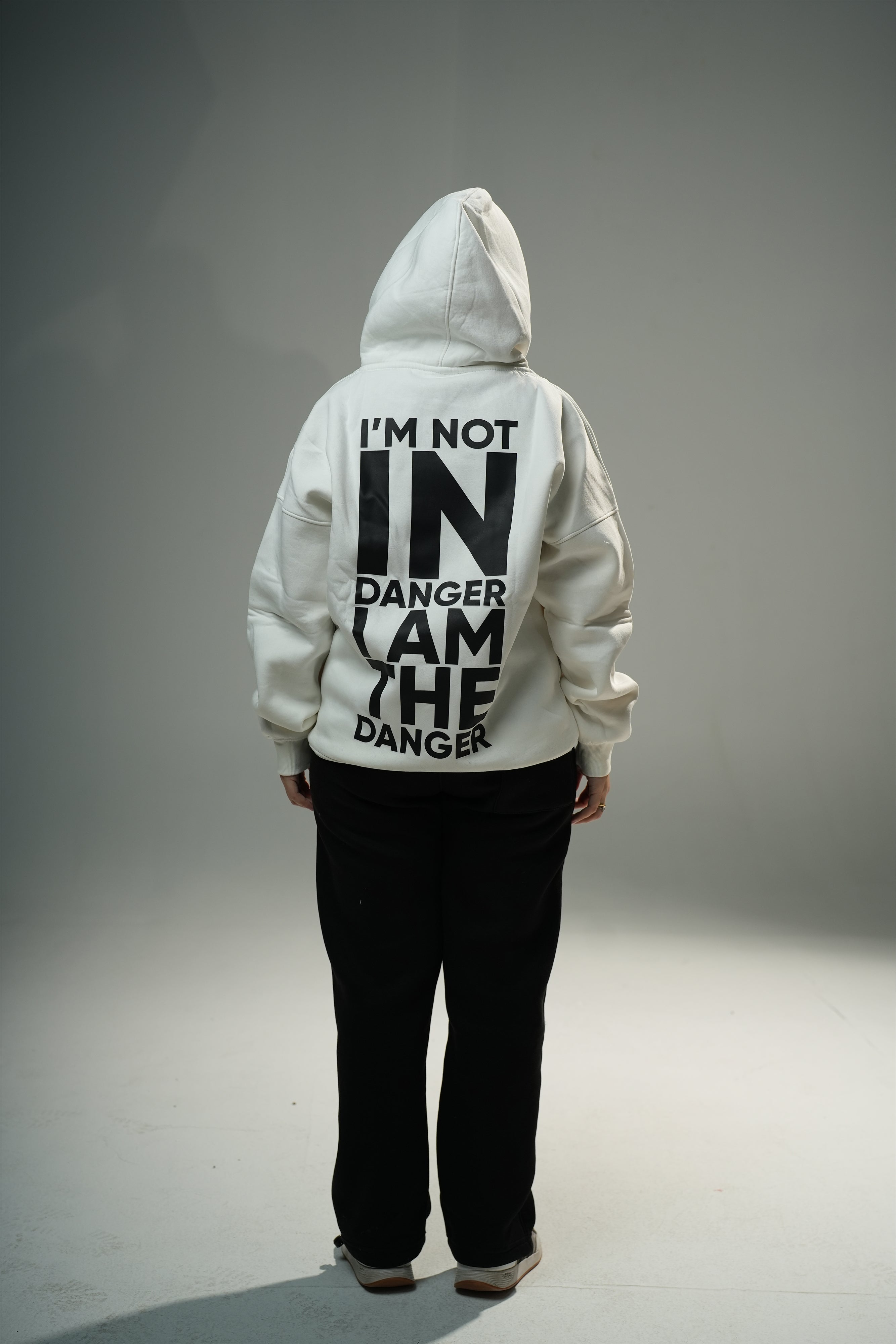 Off-White "Danger" Printed Oversize Hoodie