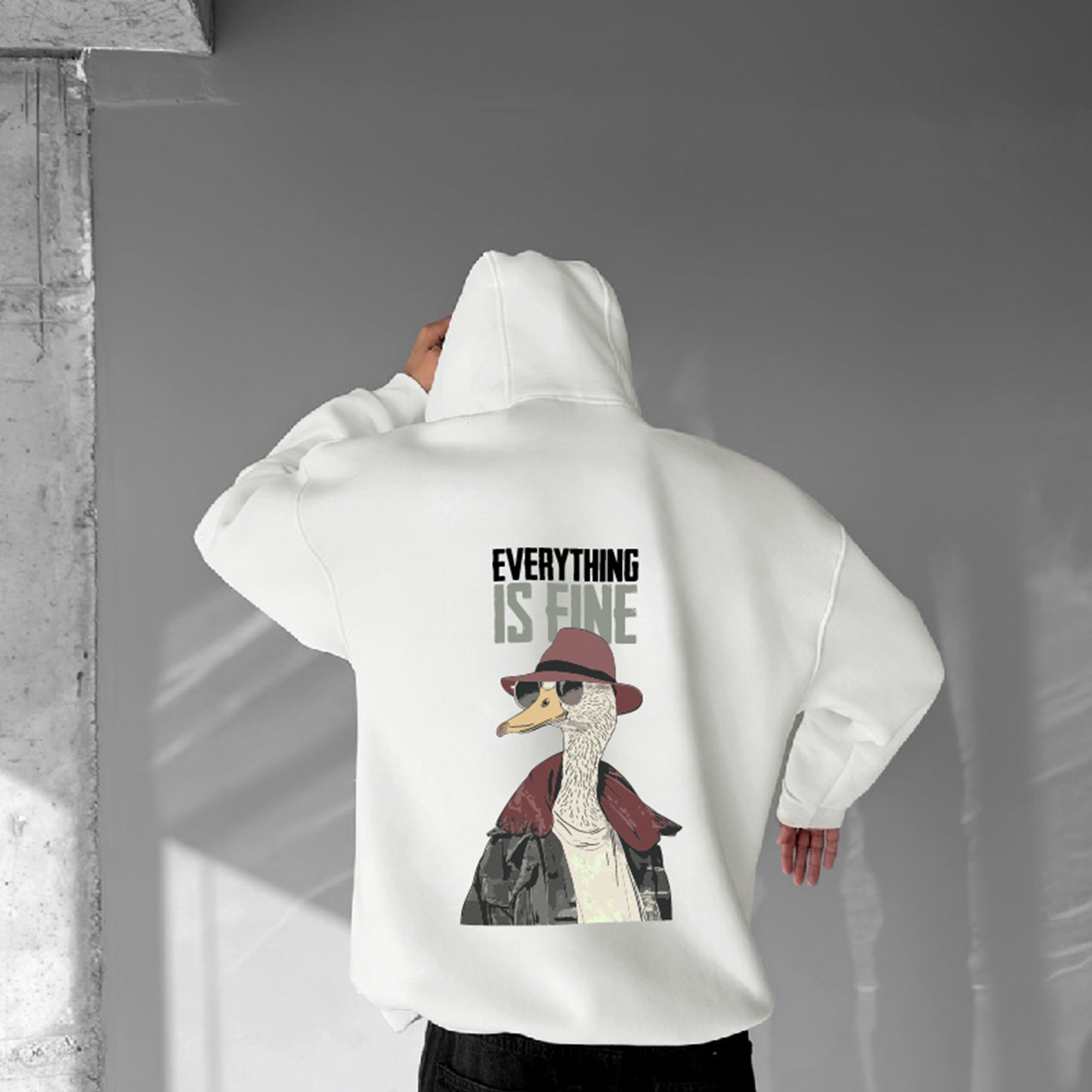 Off-White "Fine" Printed Oversize Hoodie
