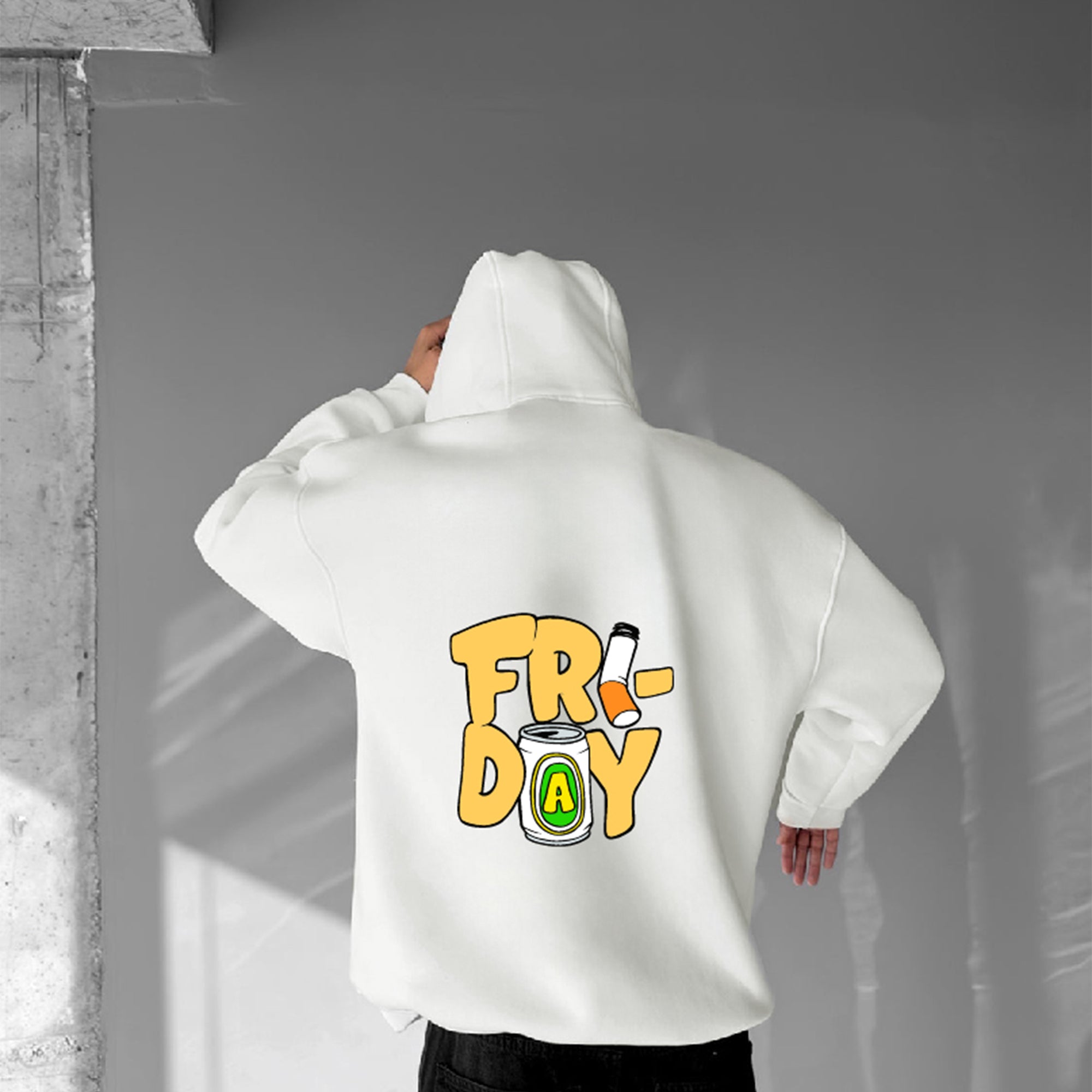 Off-White "Friday" Printed Oversize Hoodie