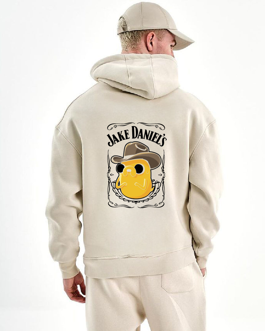 Beige "Jake" Printed Oversize Hoodie